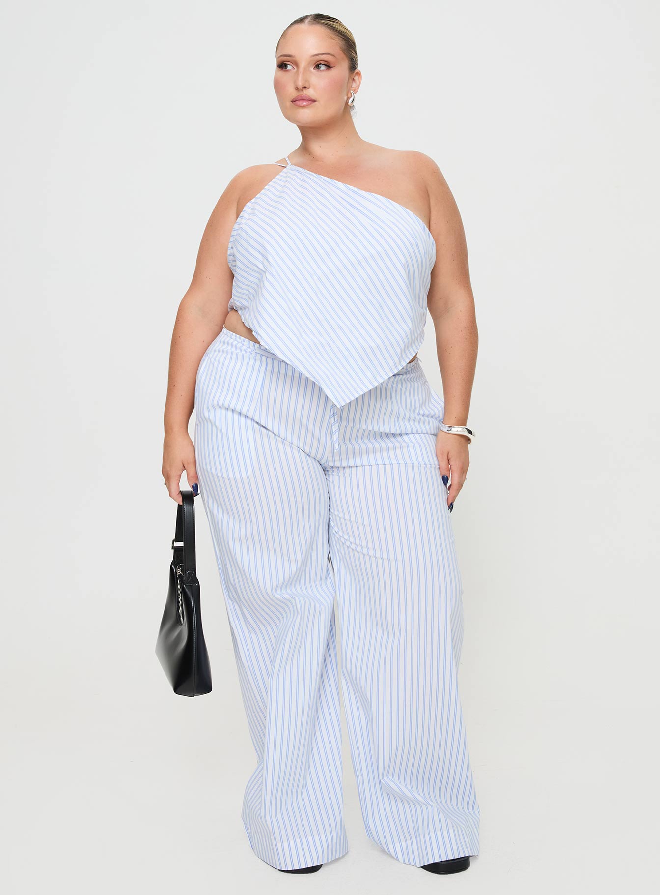 Collied Low Rise Pants Blue / White Stripe Curve - Image 3