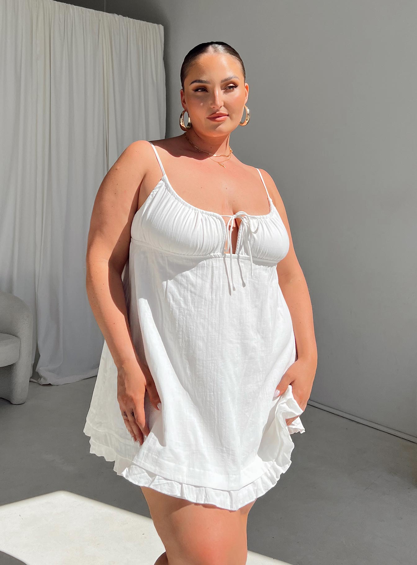 Empress Of Love Mini Dress White Curve - Image 2