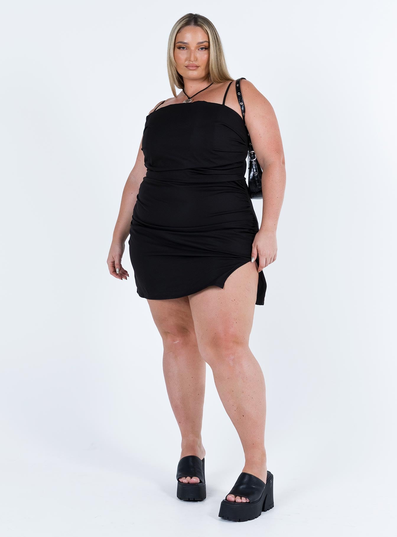 Chandra Mini Dress Black Curve - Image 3