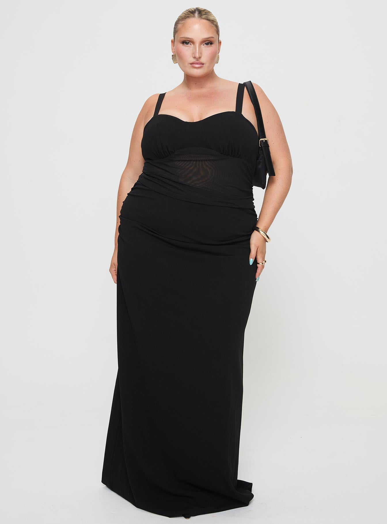 Mazzola Maxi Dress Black Curve - Image 3