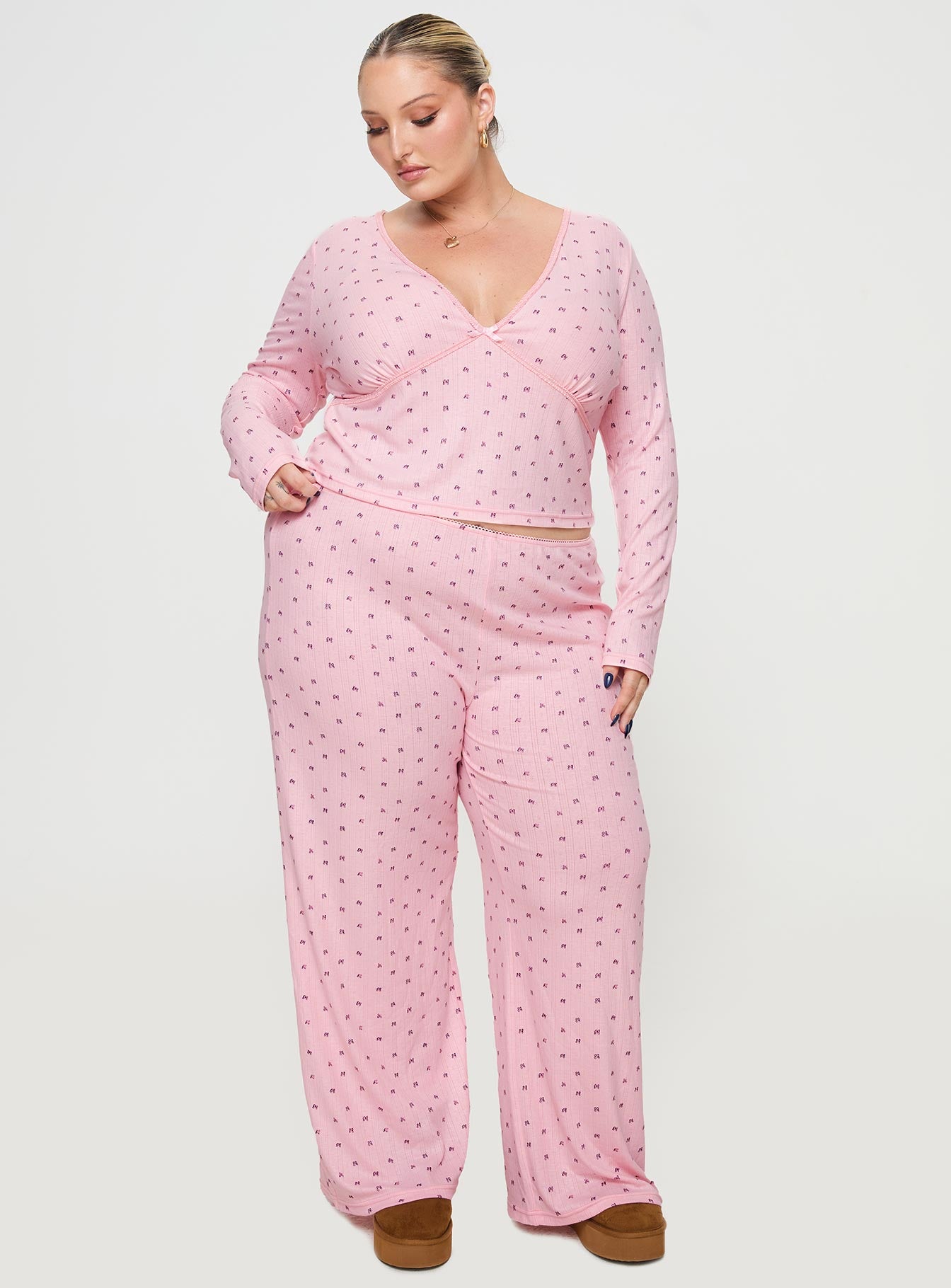 Blueberry Muffin Sleep Set Pink Curve - Image 3