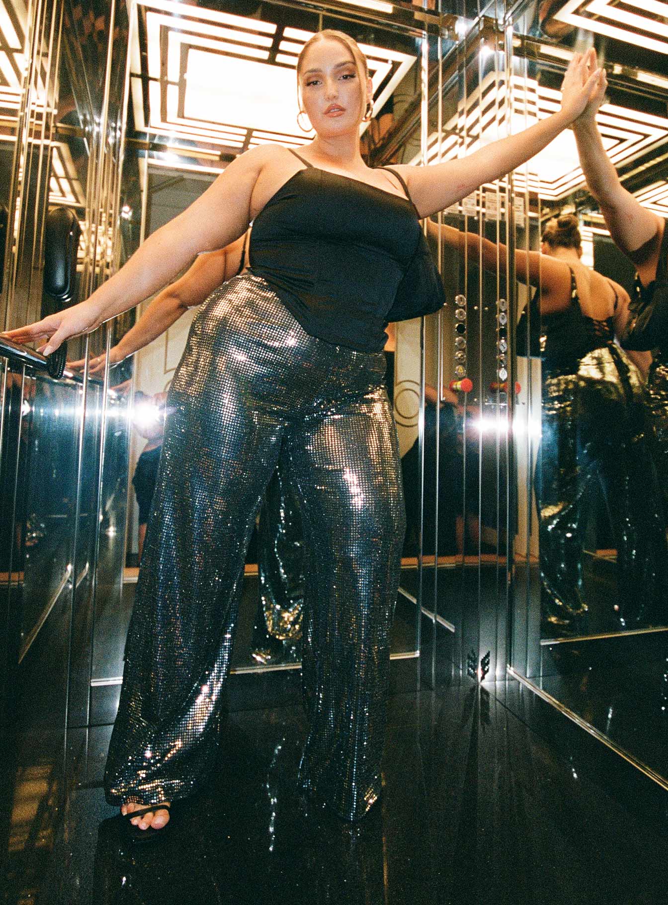 Nemara Pants Black / Silver Curve - Image 2