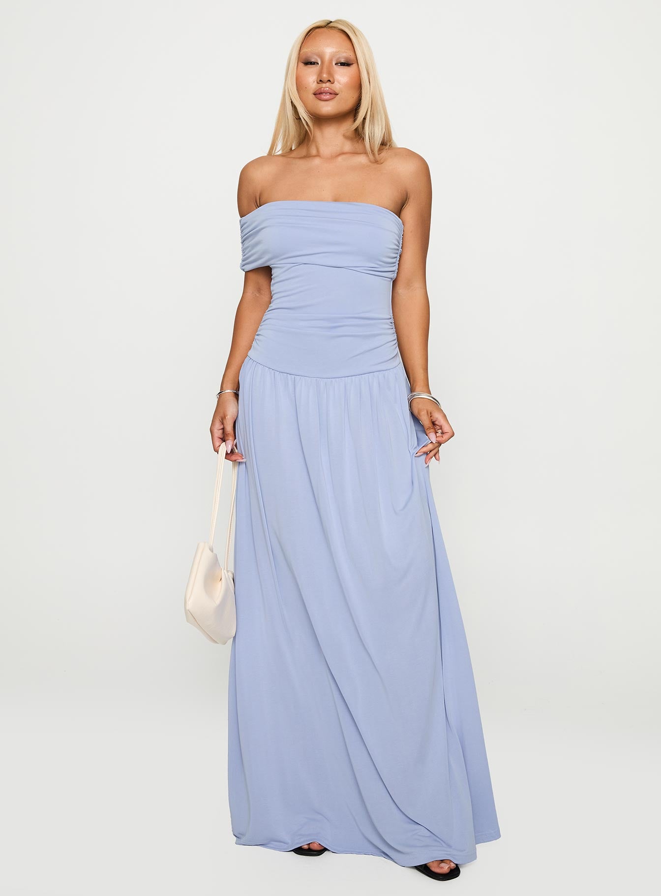 Decadence Strapless Maxi Dress Lilac - Image 3