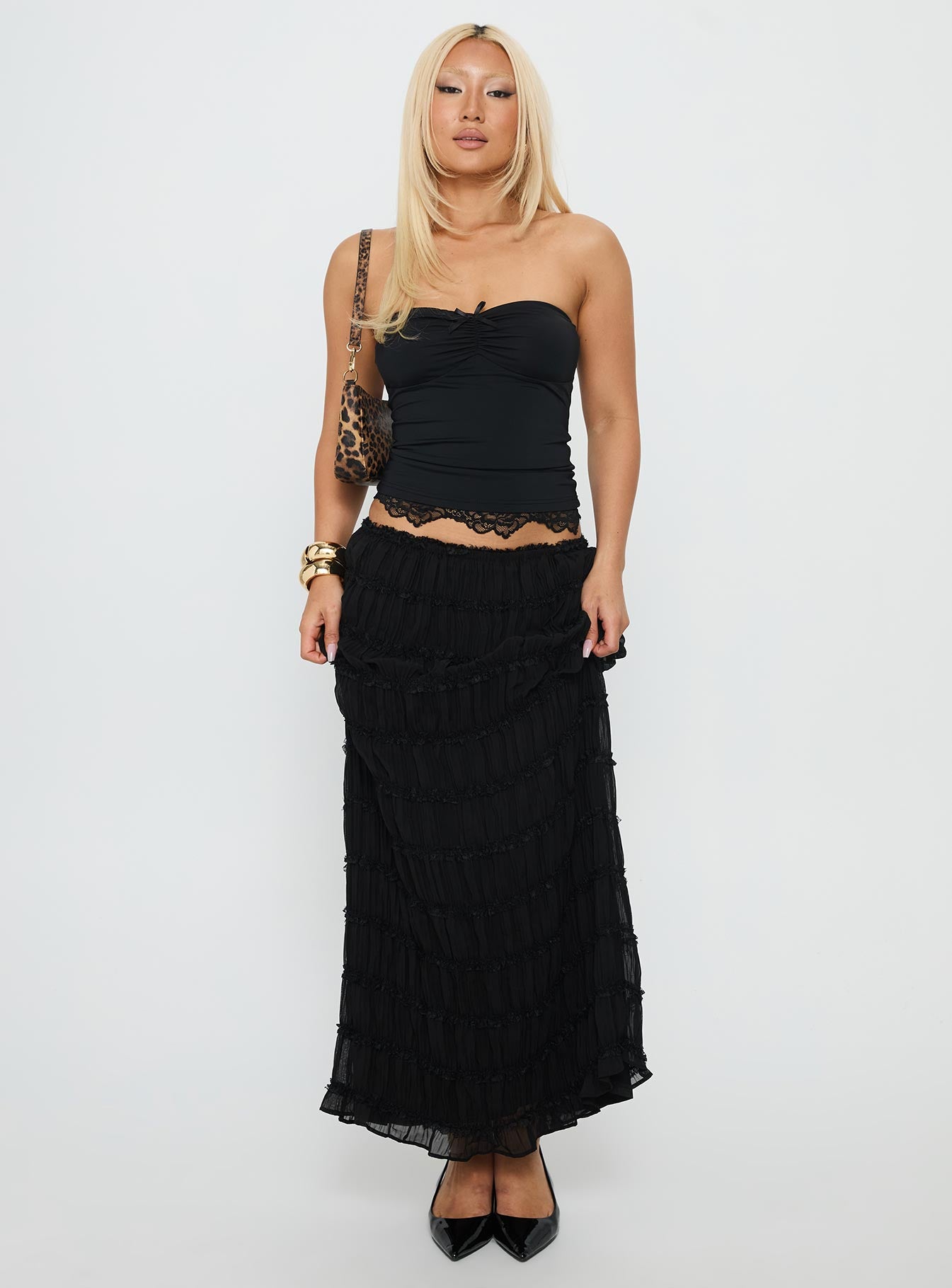 Estefania Maxi Skirt Black - Image 3