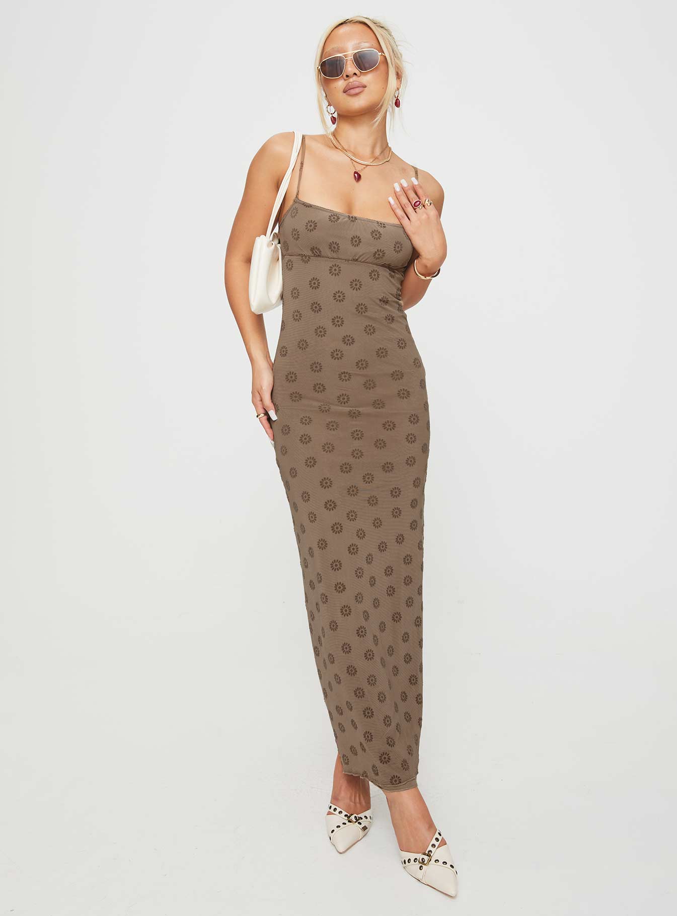 Darsih Maxi Dress Light Brown - Image 3