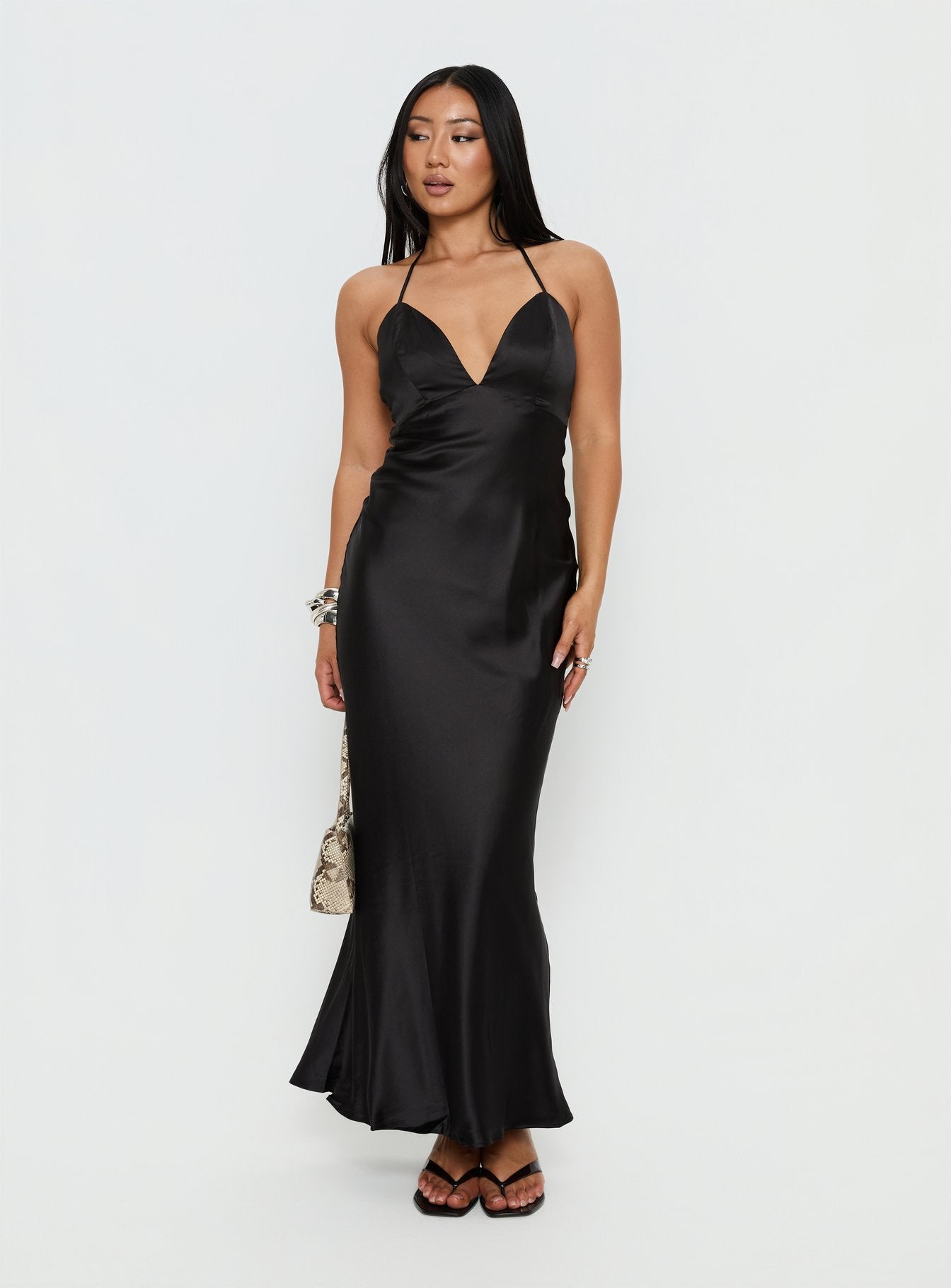Nayani Halter Maxi Dress Black - Image 2