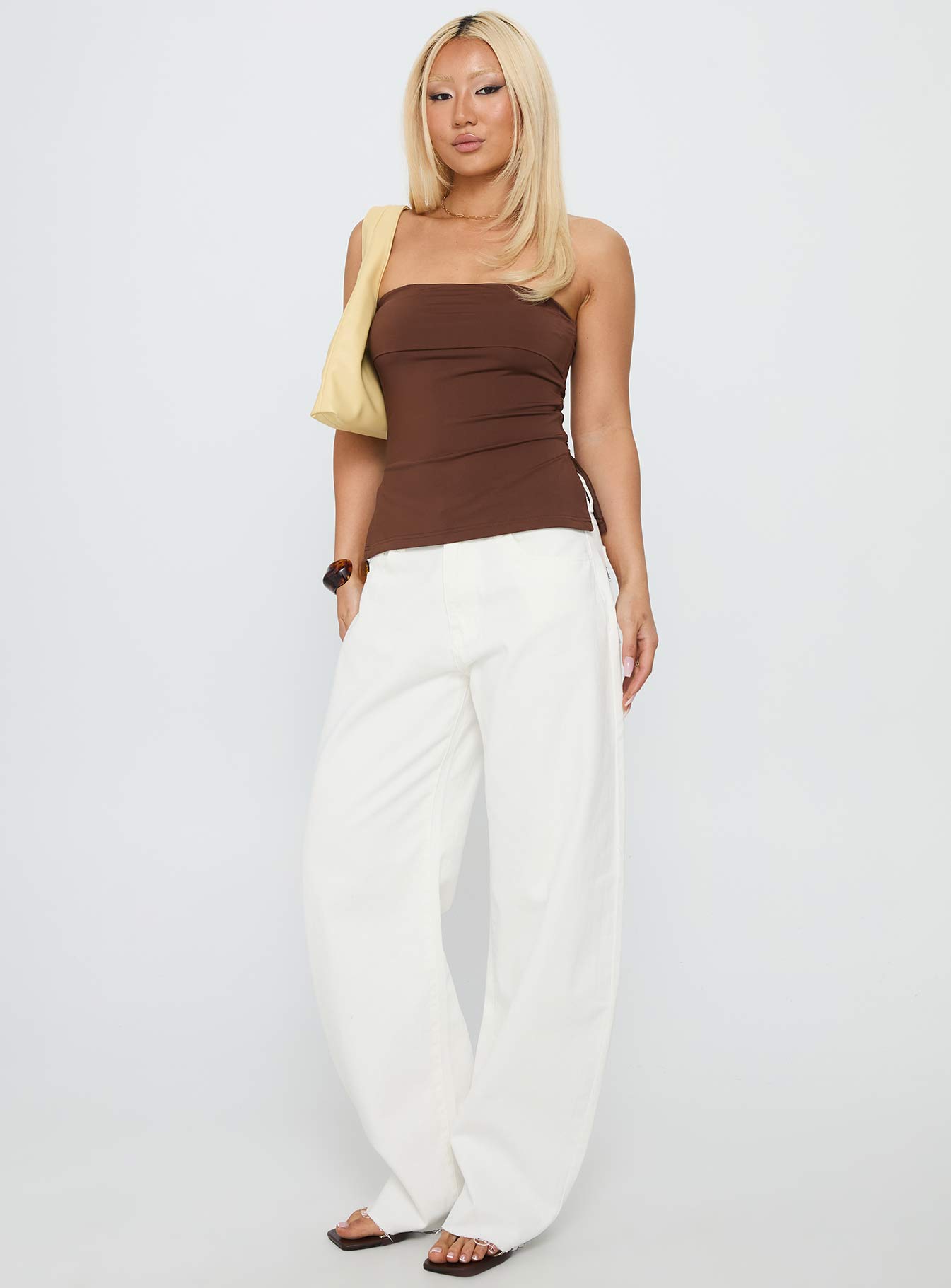 Strutter Strapless Top Chocolate - Image 3