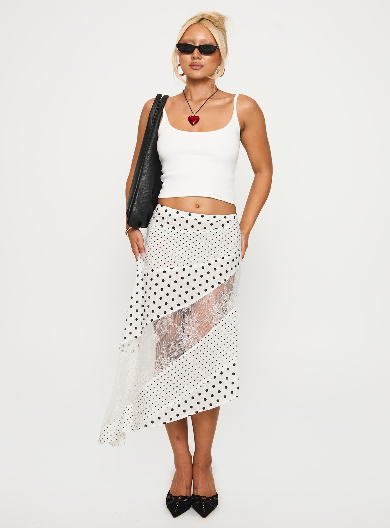 Rennar Maxi Skirt White / Polka Dot Petite - Image 6