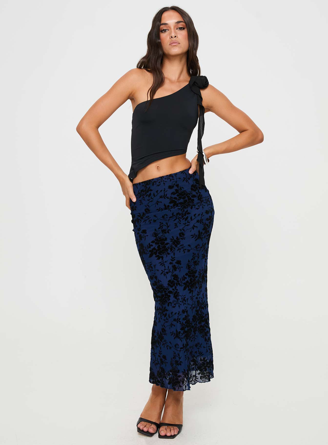 Catrina Maxi Skirt Navy - Image 3