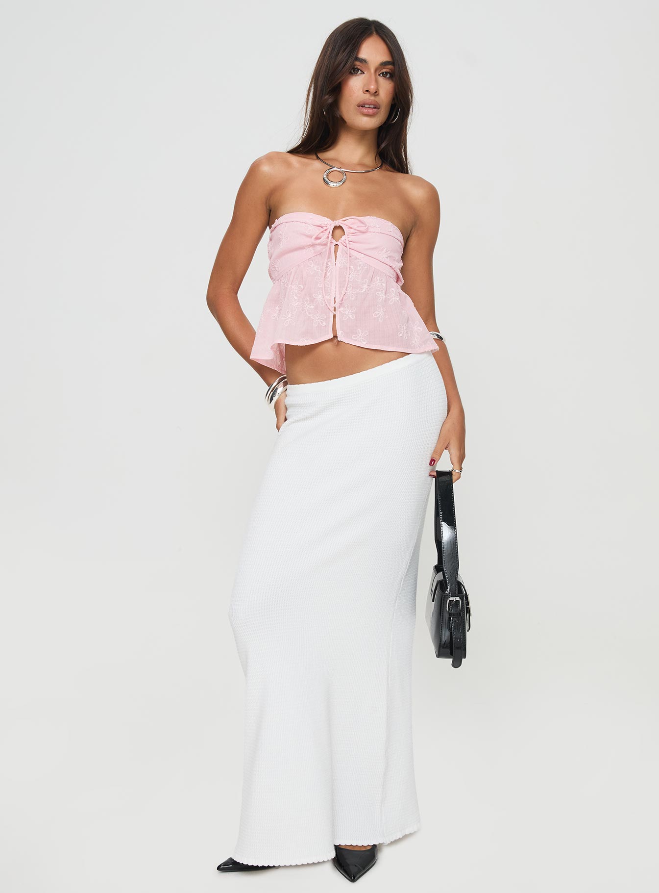 Rosenberg Strapless Top Pink - Image 3