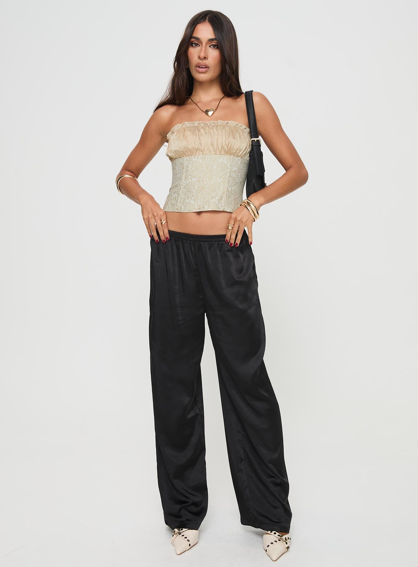 Fire For You Strapless Top Gold - Image 3