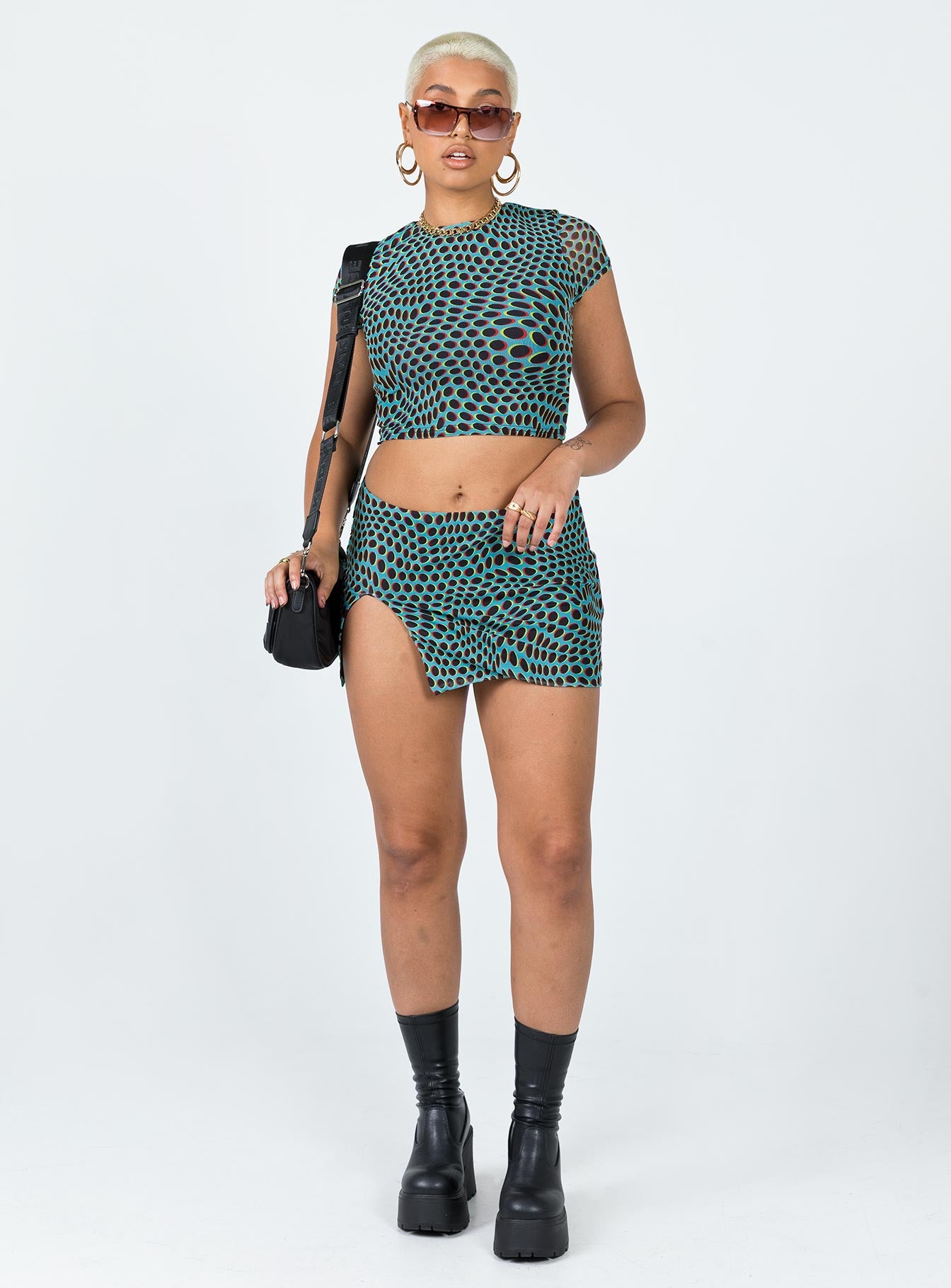 Bold Move Mini Skirt Blue Multi - Image 4