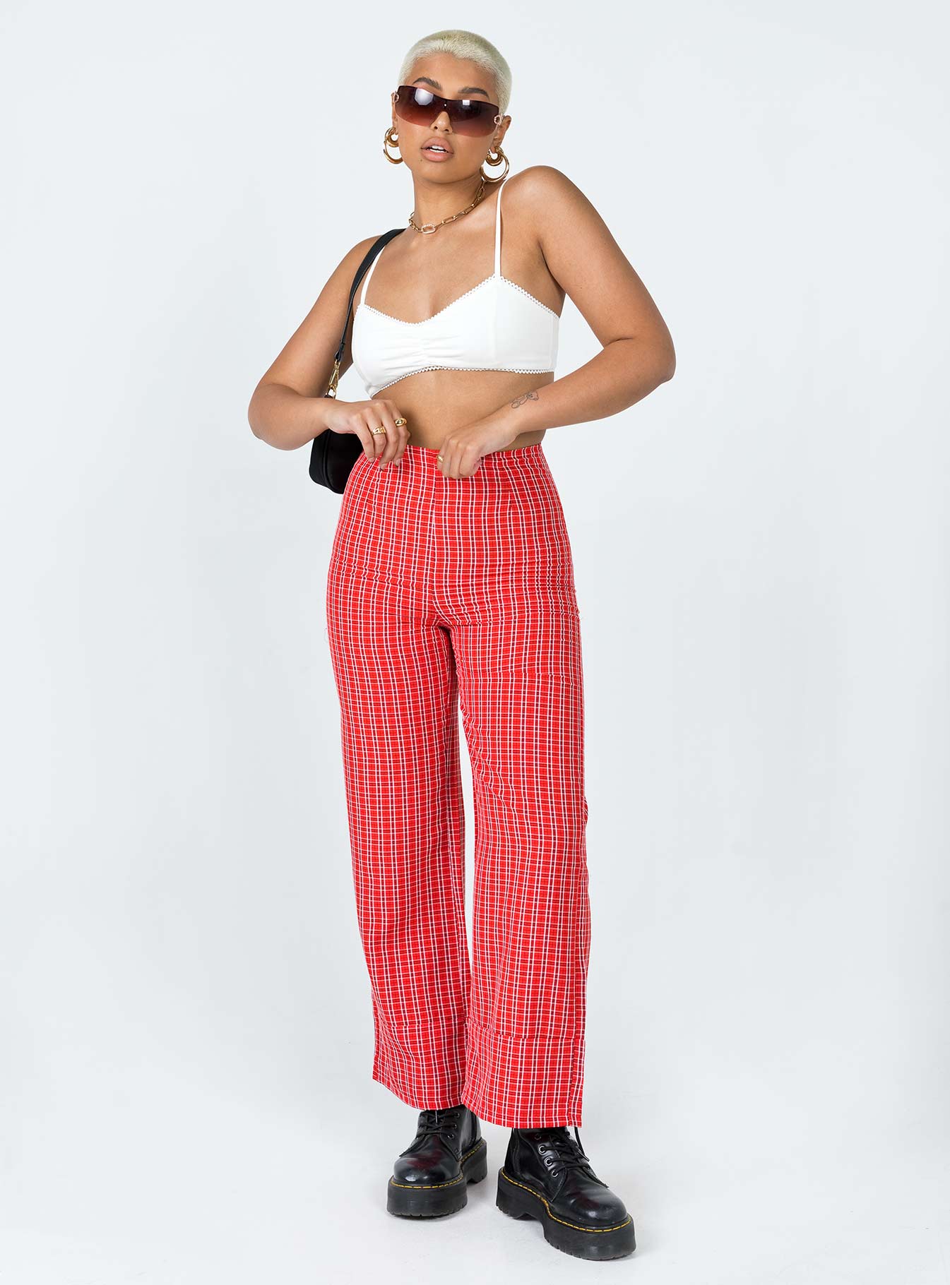 Euros Pants Red Tartan - Image 4