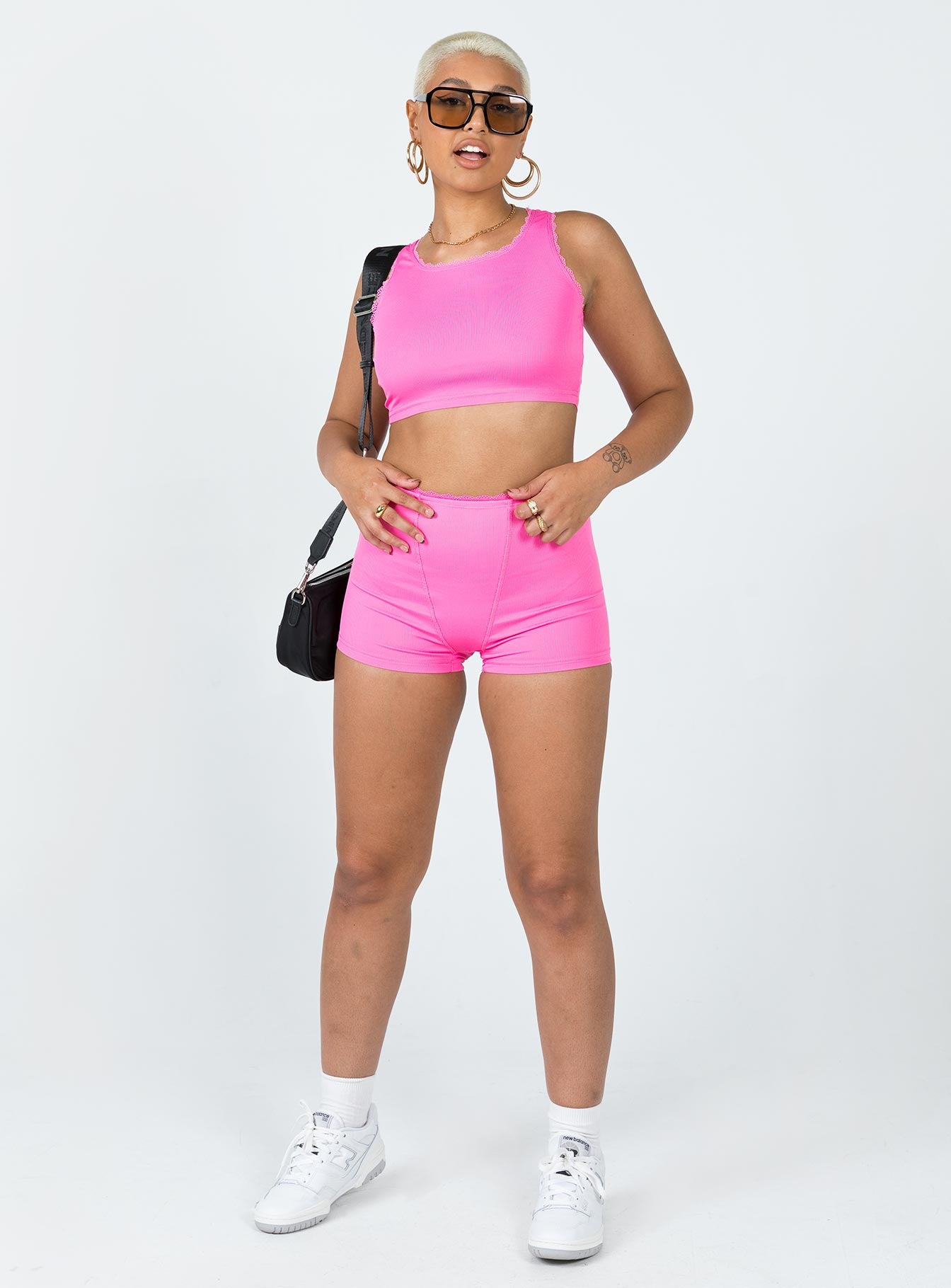Kesor Knit Shorts Pink - Image 3