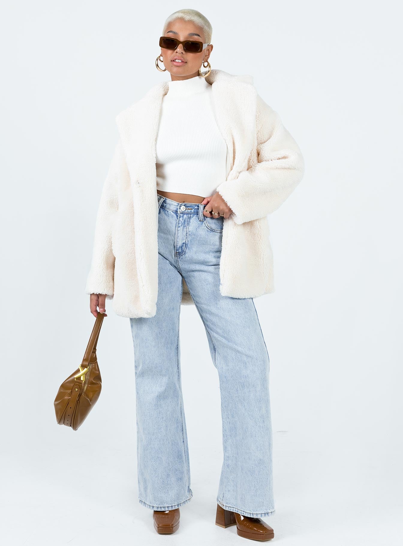 Wirilda Shearling Coat Cream - Image 3