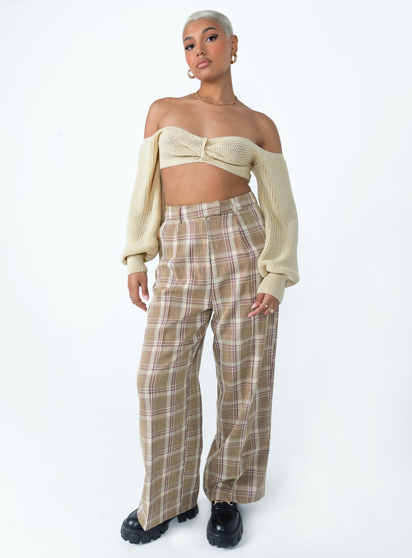 Miller Knot Front Sweater Cream - Image 2