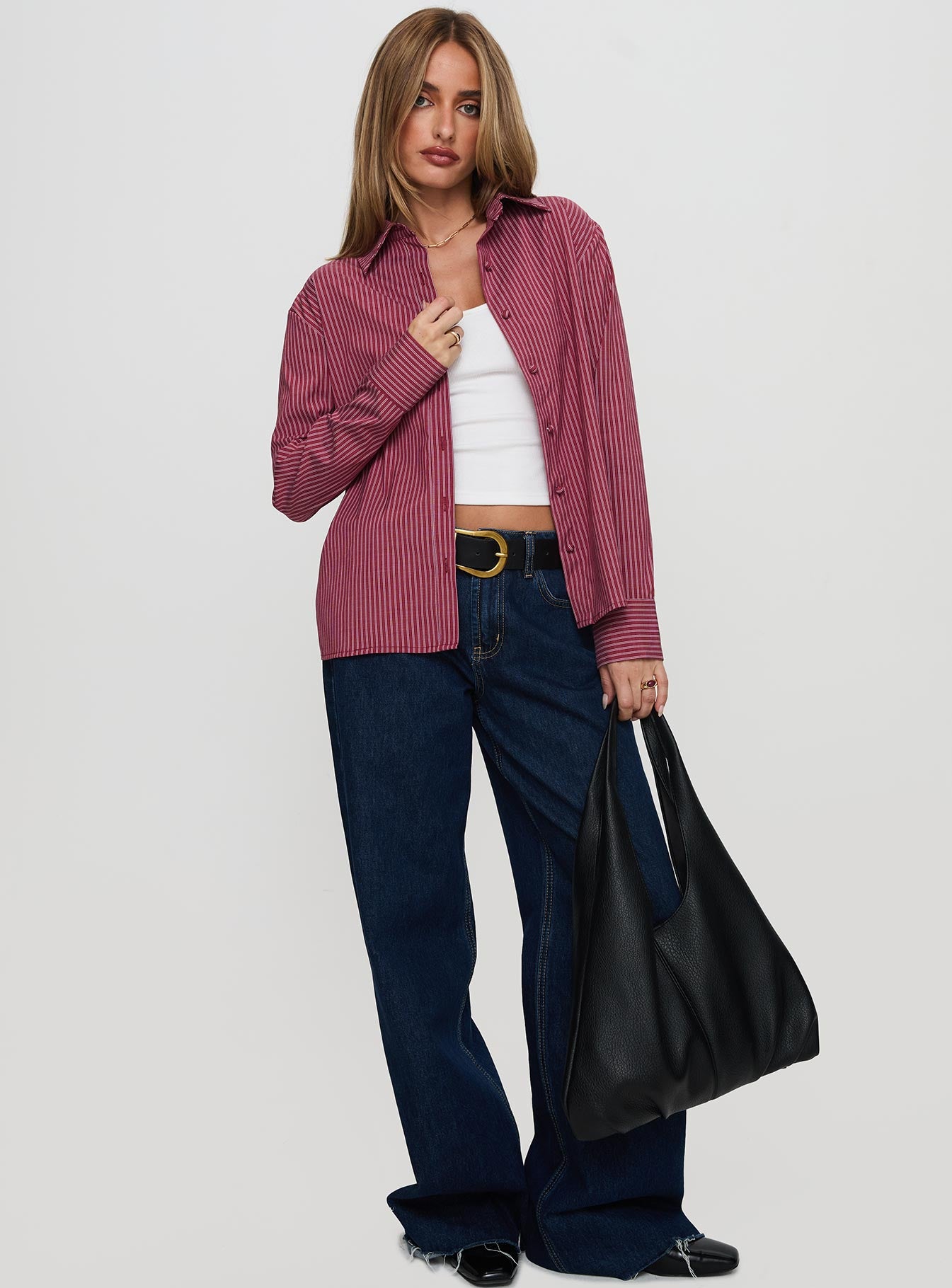 Mandisa Long Sleeve Top Red Stripe - Image 2