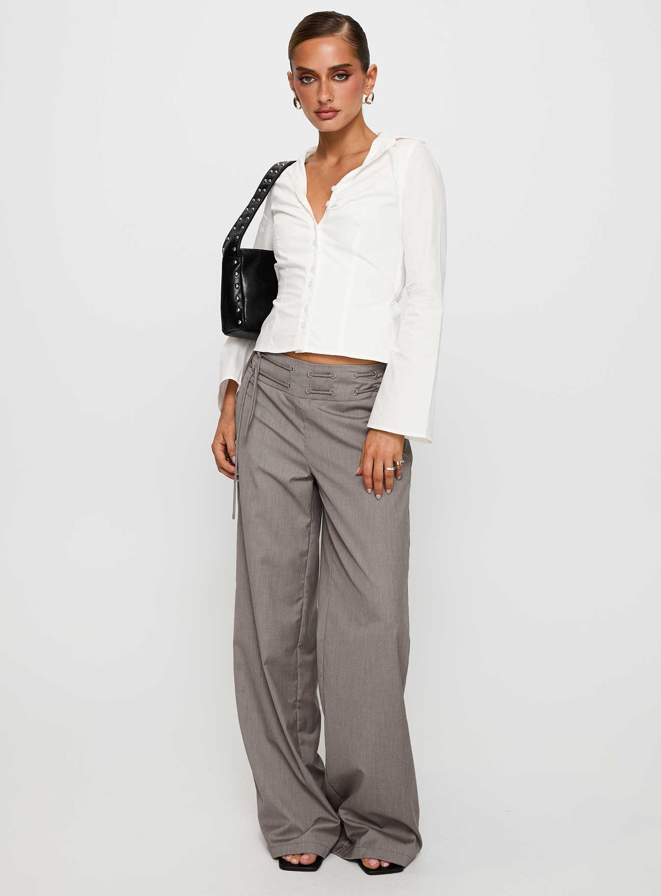 Just Have Fun Wide Leg Pant Grey - Image 3