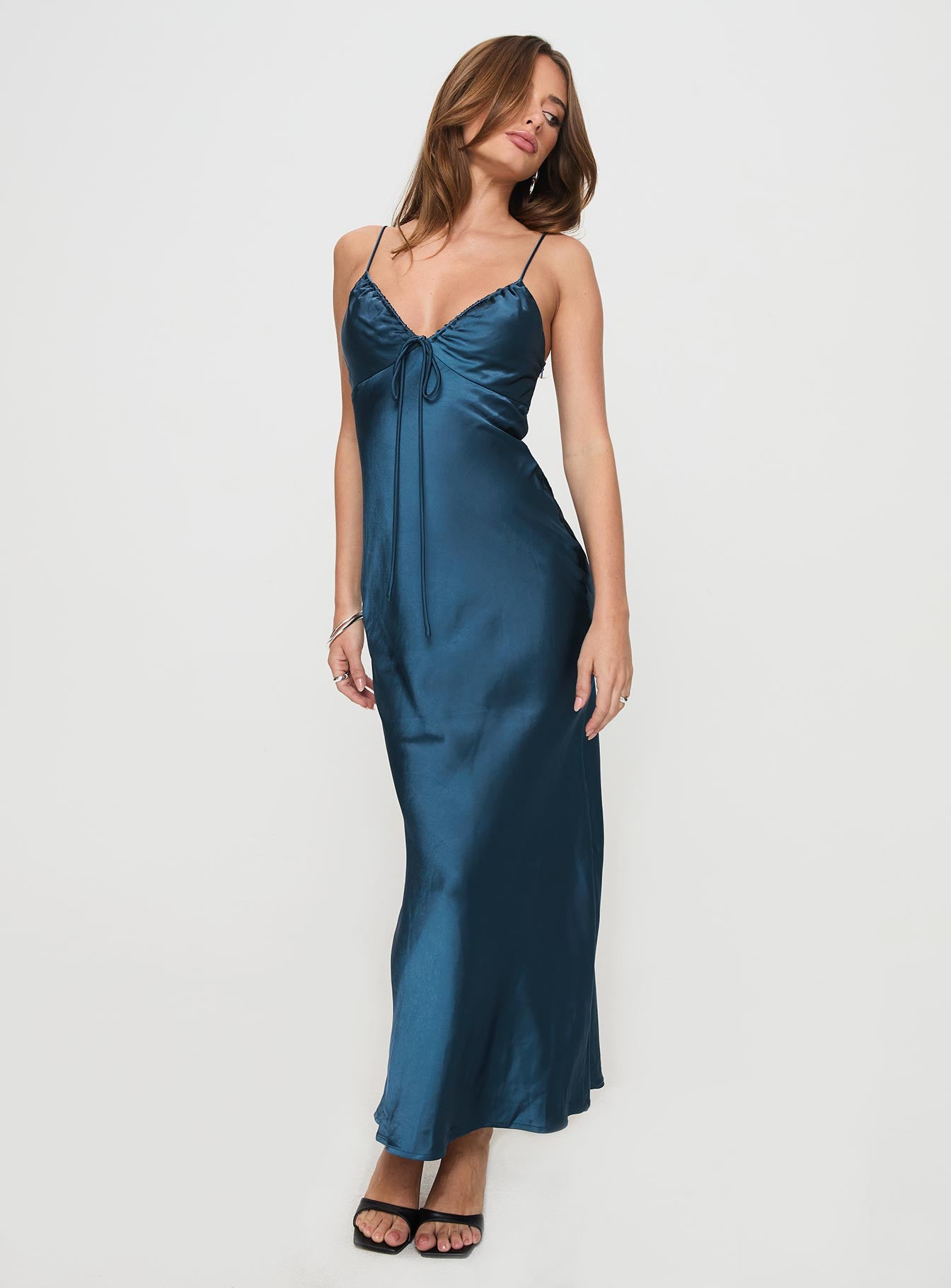 Maguire Maxi Dress Navy - Image 3