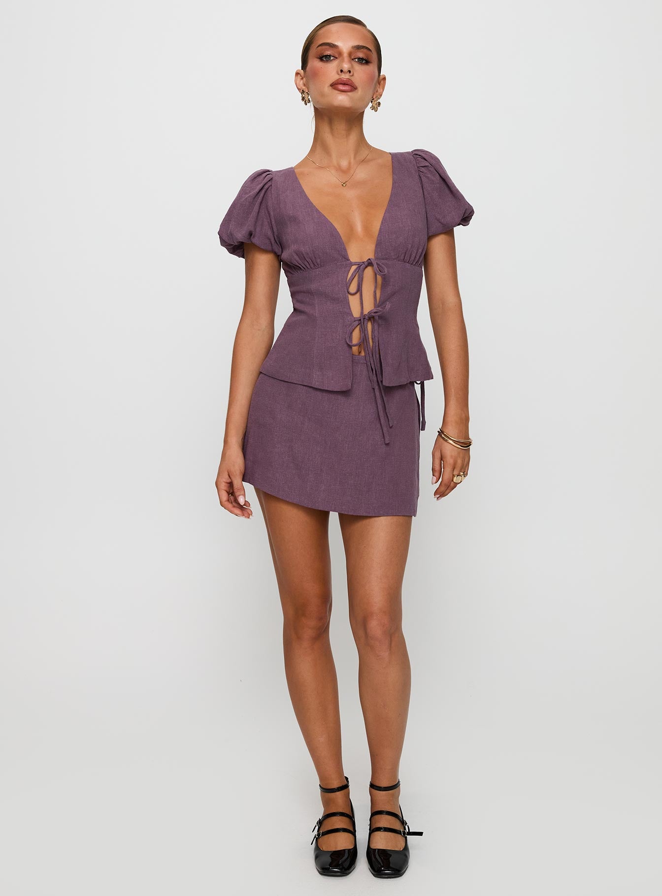 Wilhelmina Blouse Top Mauve - Image 3