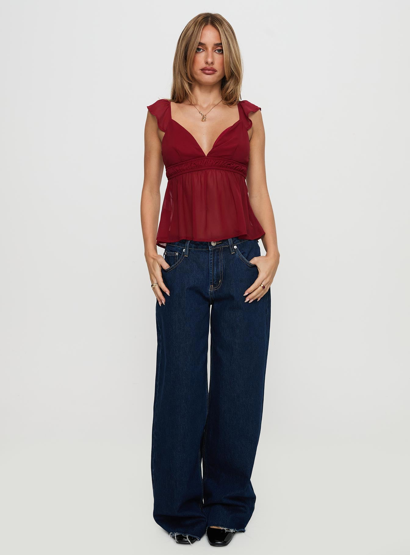 Elysea Top Burgundy - Image 3