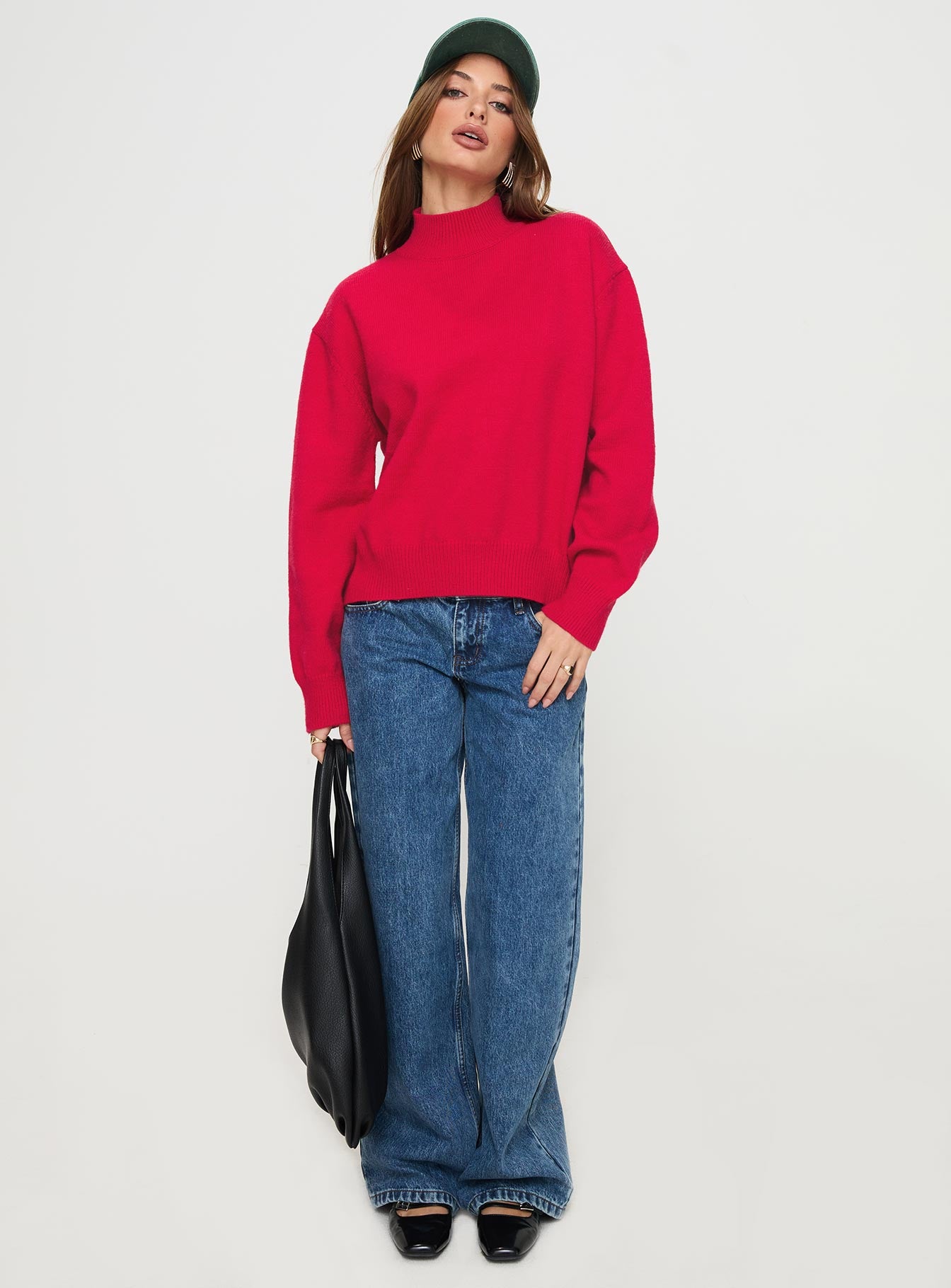 Oberan Knit Sweater Red - Image 3