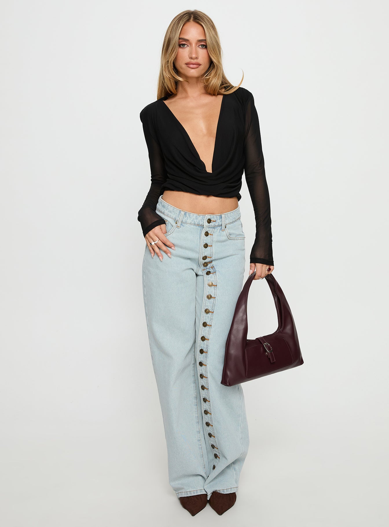 Penny Mid Rise Straight Leg Jeans Light Denim - Image 3