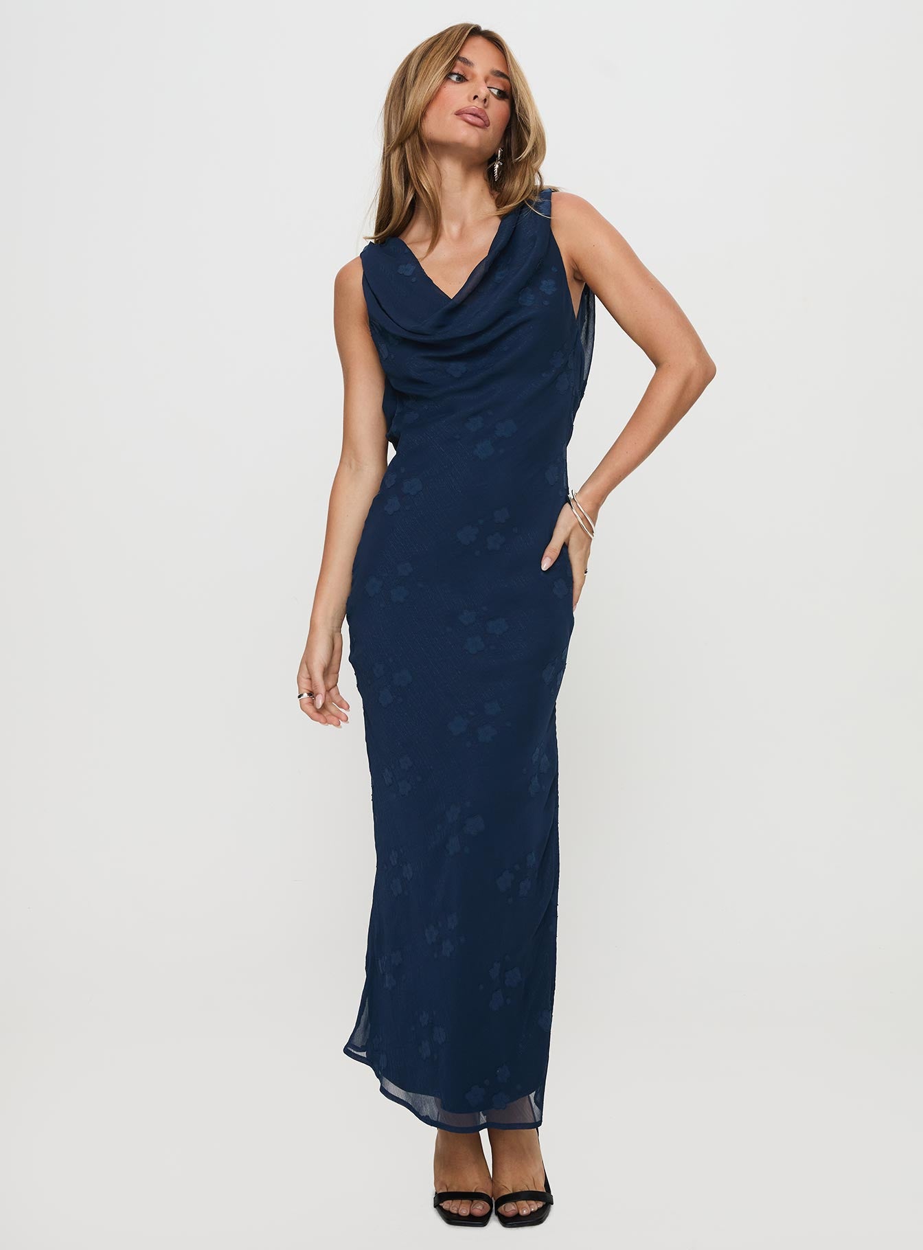 Contessa Maxi Dress Navy - Image 2
