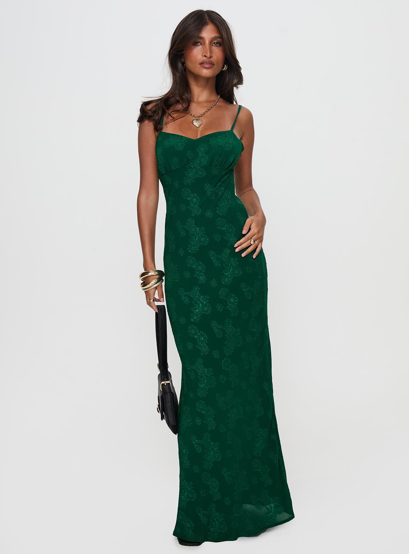 Ginette Maxi Dress Forest Green - Image 2