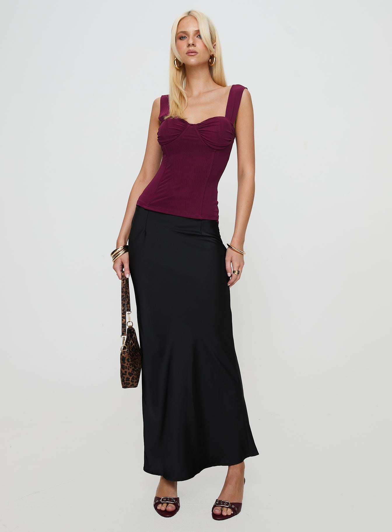 Kyrie Longline Corset Top Purple - Image 3