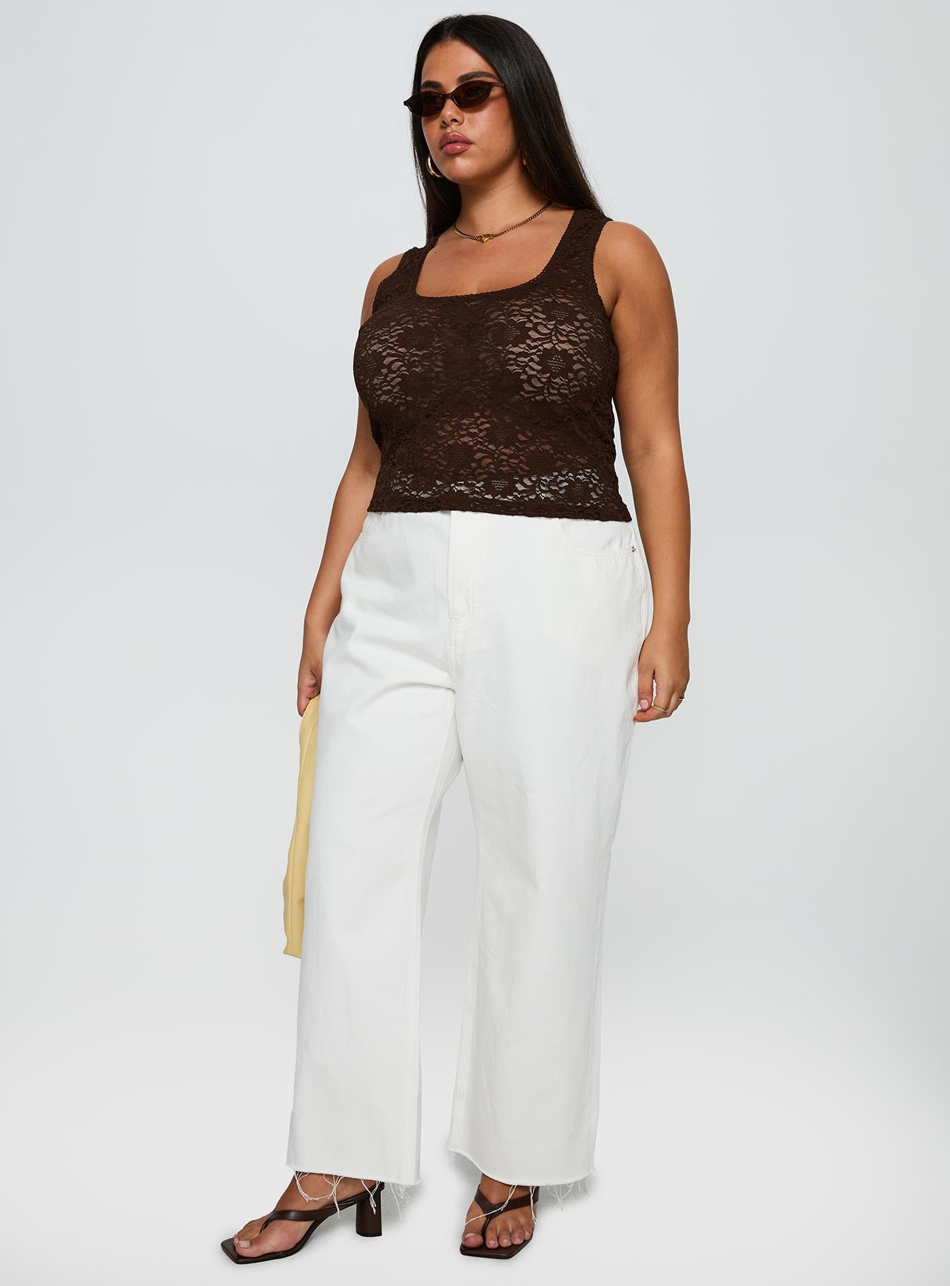 Bennington Lace Top Brown Curve - Image 3