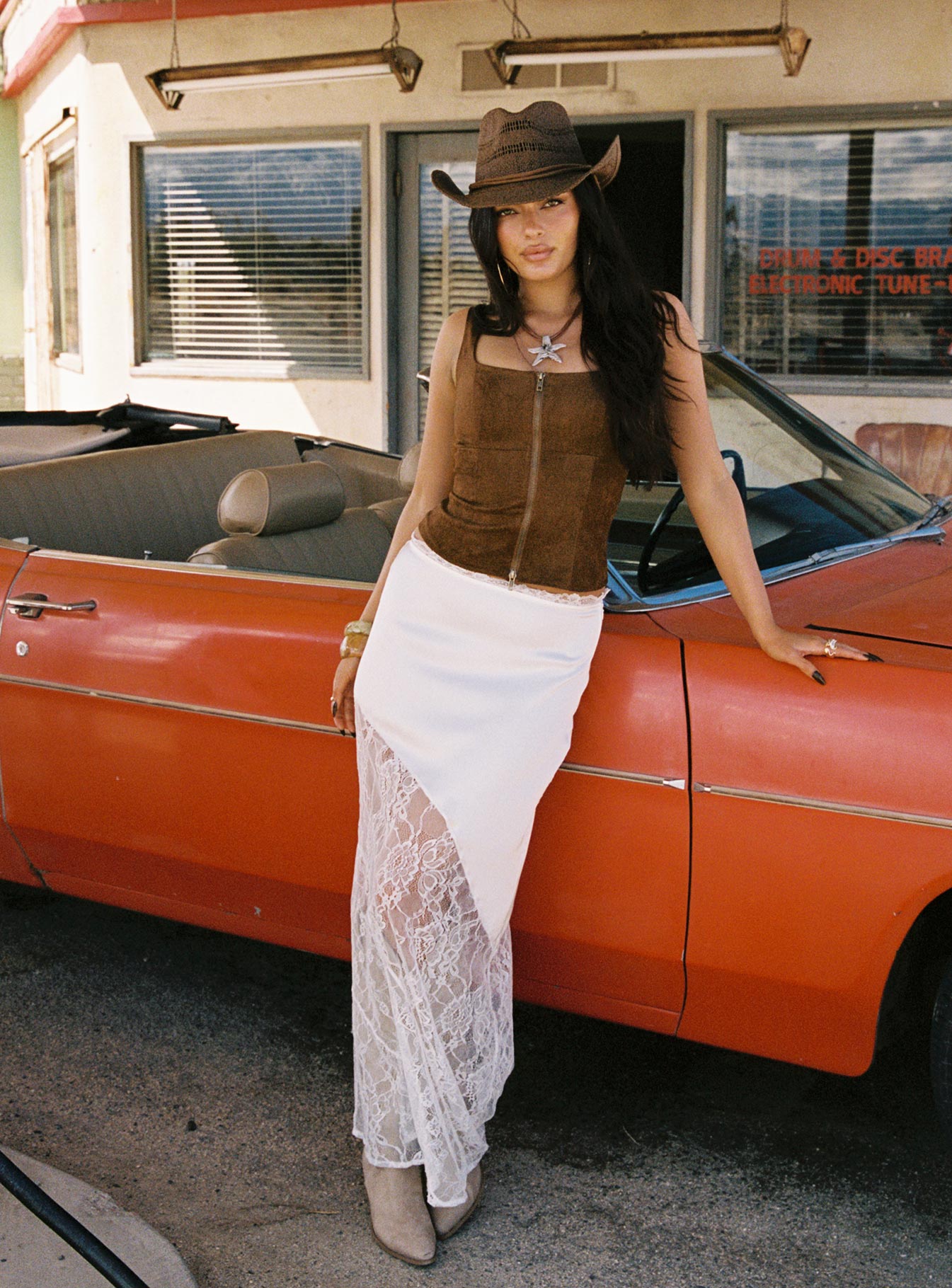 Castelli Lace Maxi Skirt White - Image 10