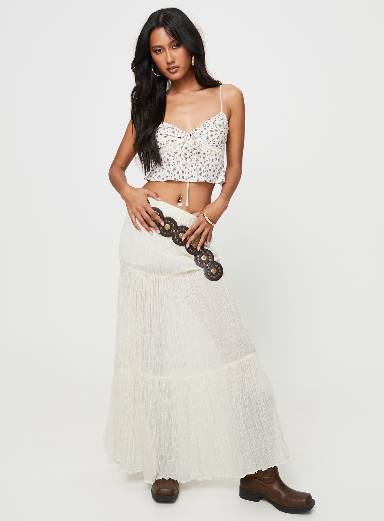 Emilee Top White / Floral - Image 3