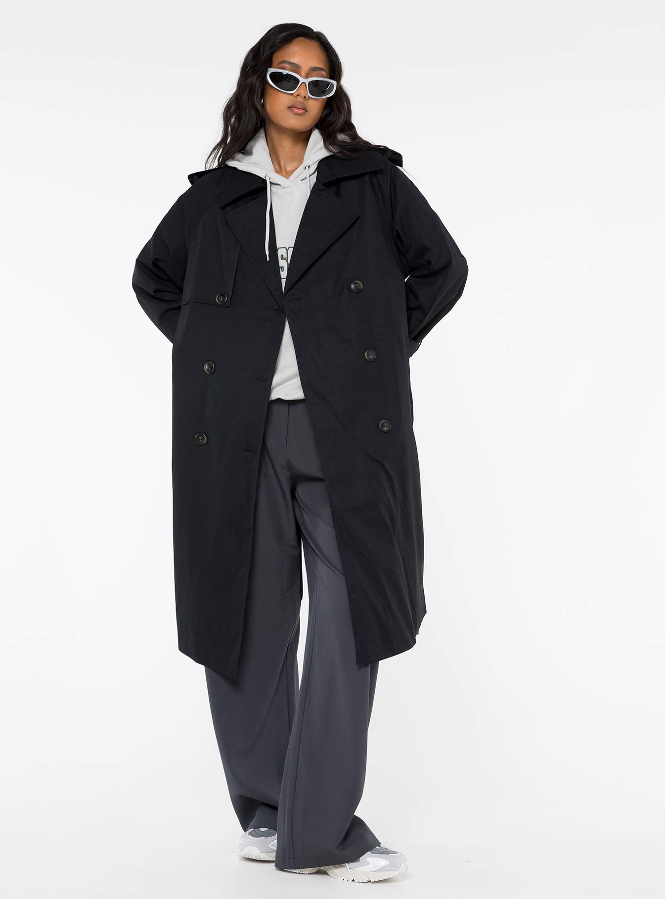 Westwind Trench Coat Black - Image 3