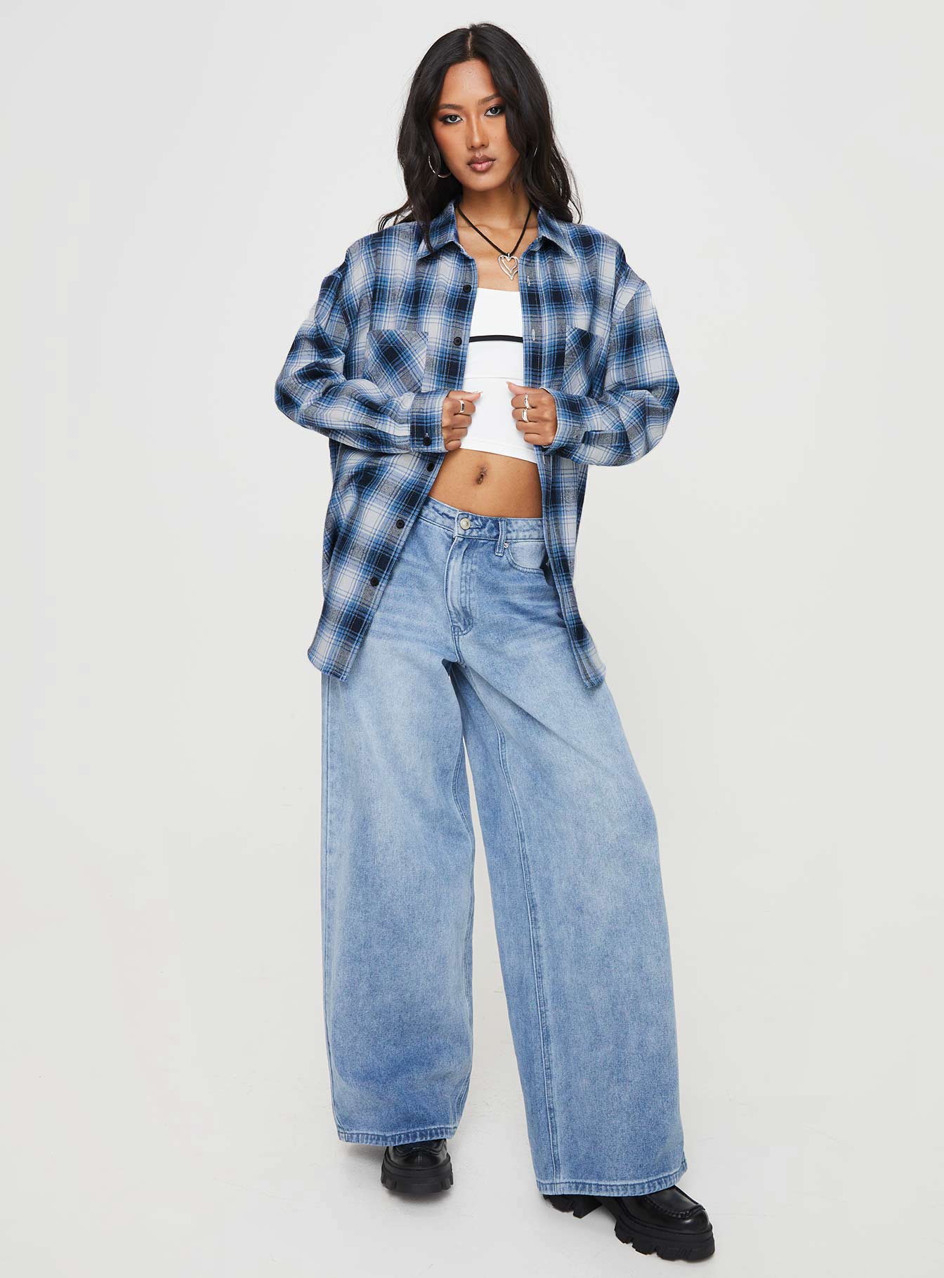 Waver Shirt Blue / Black Check - Image 3