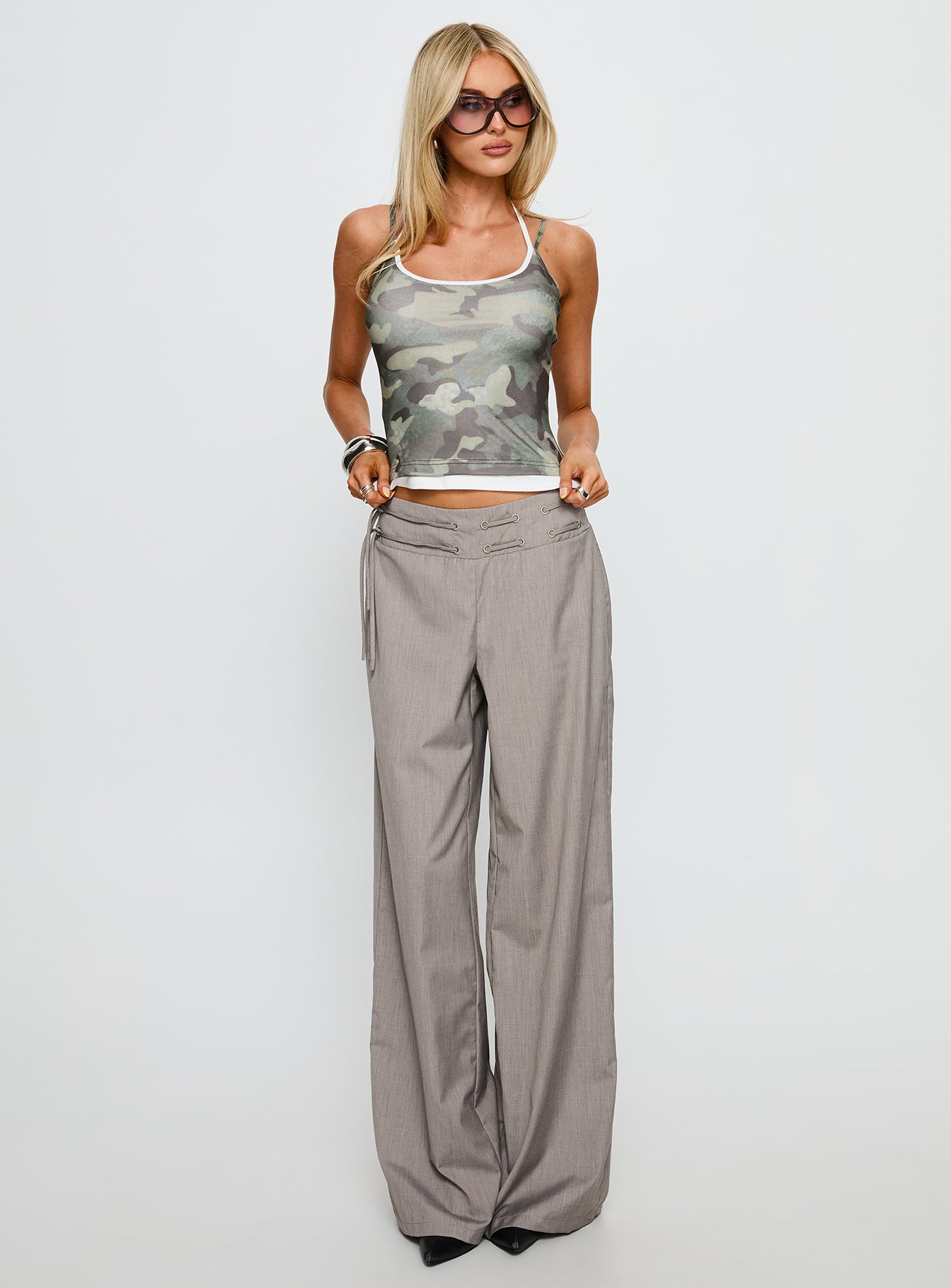 Piera Layered Cami Top Camo - Image 3