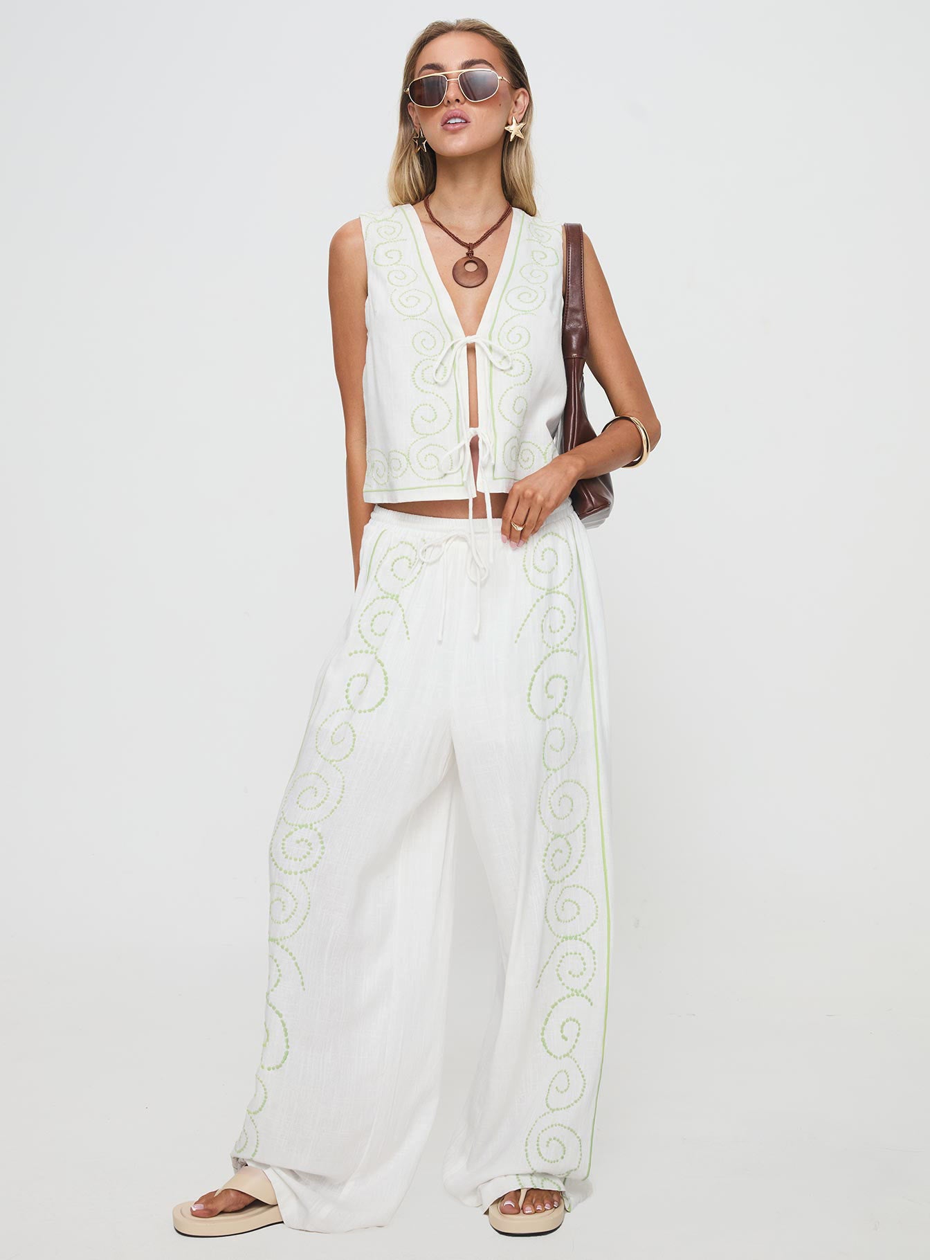 Kindred Pants White / Green - Image 3