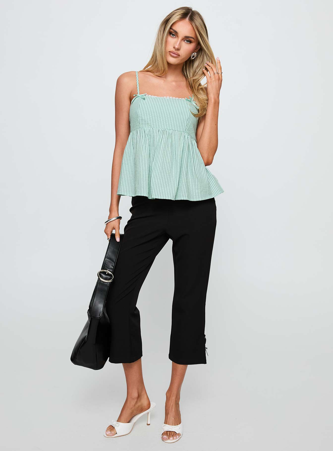 Peace Of Mind Top Green Stripe - Image 2