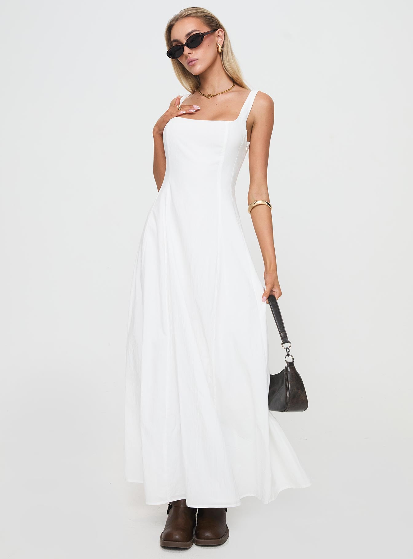 You Can Maxi Dress White Petite - Image 3