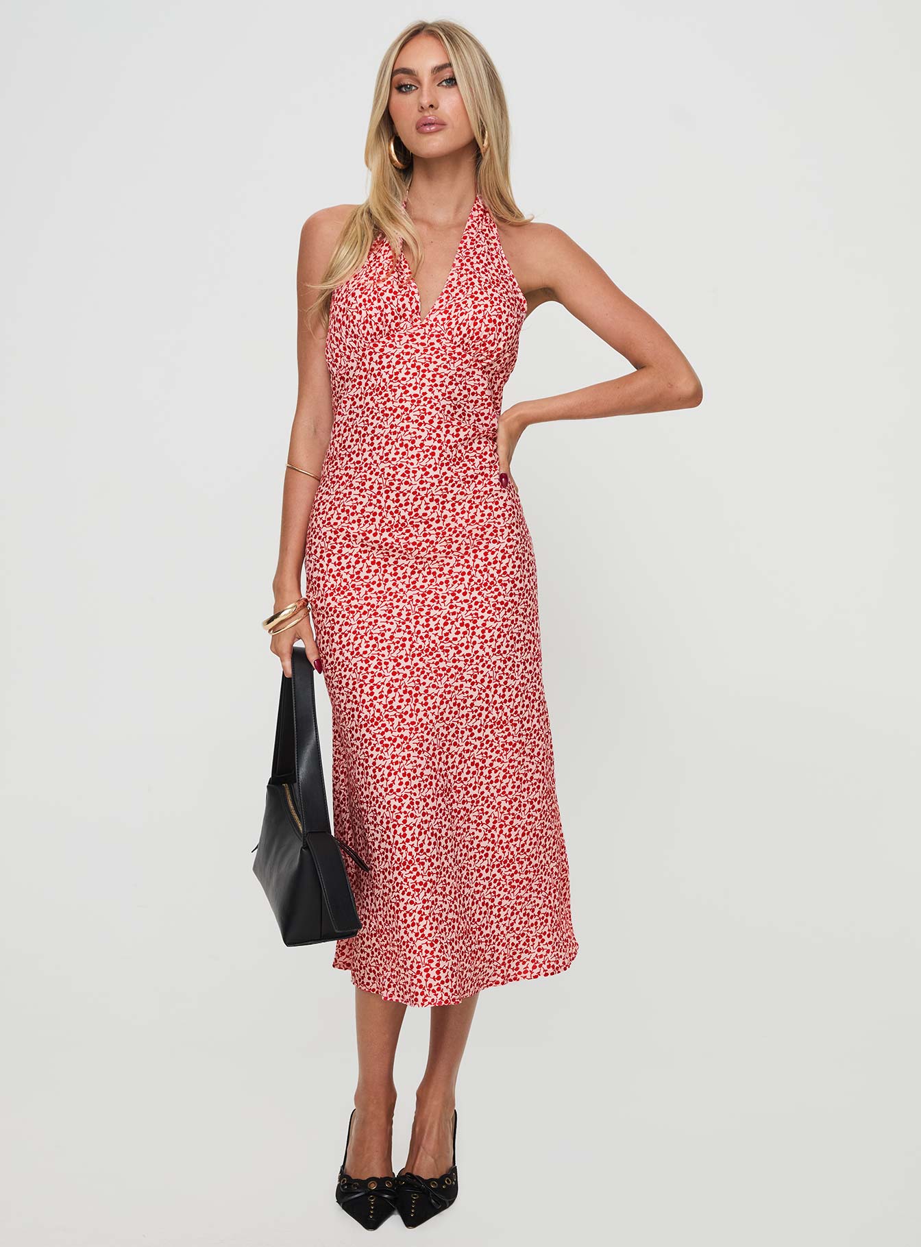 Danielo Maxi Dress Red Floral - Image 3