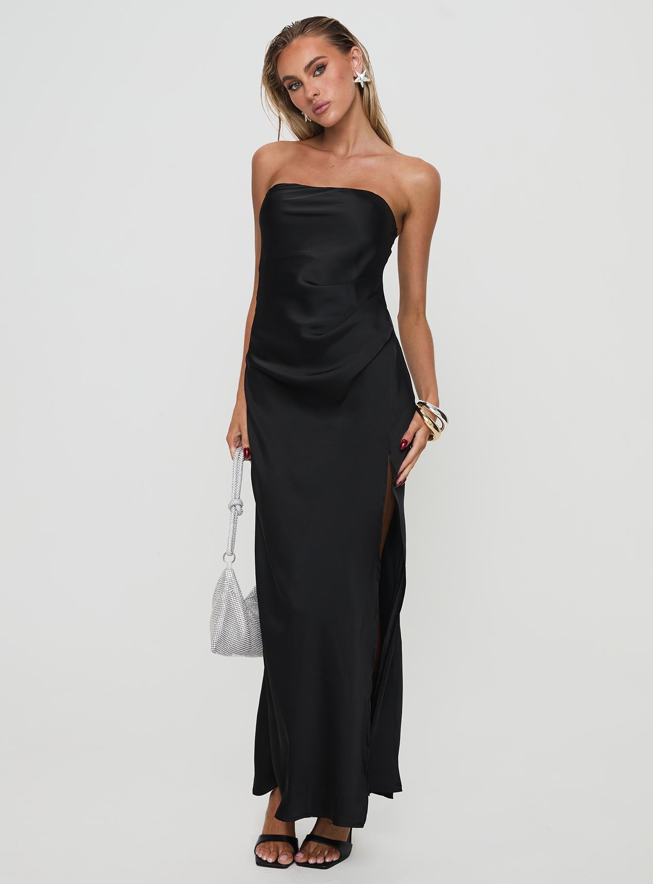 Marlisa Strapless Maxi Dress Black - Image 3