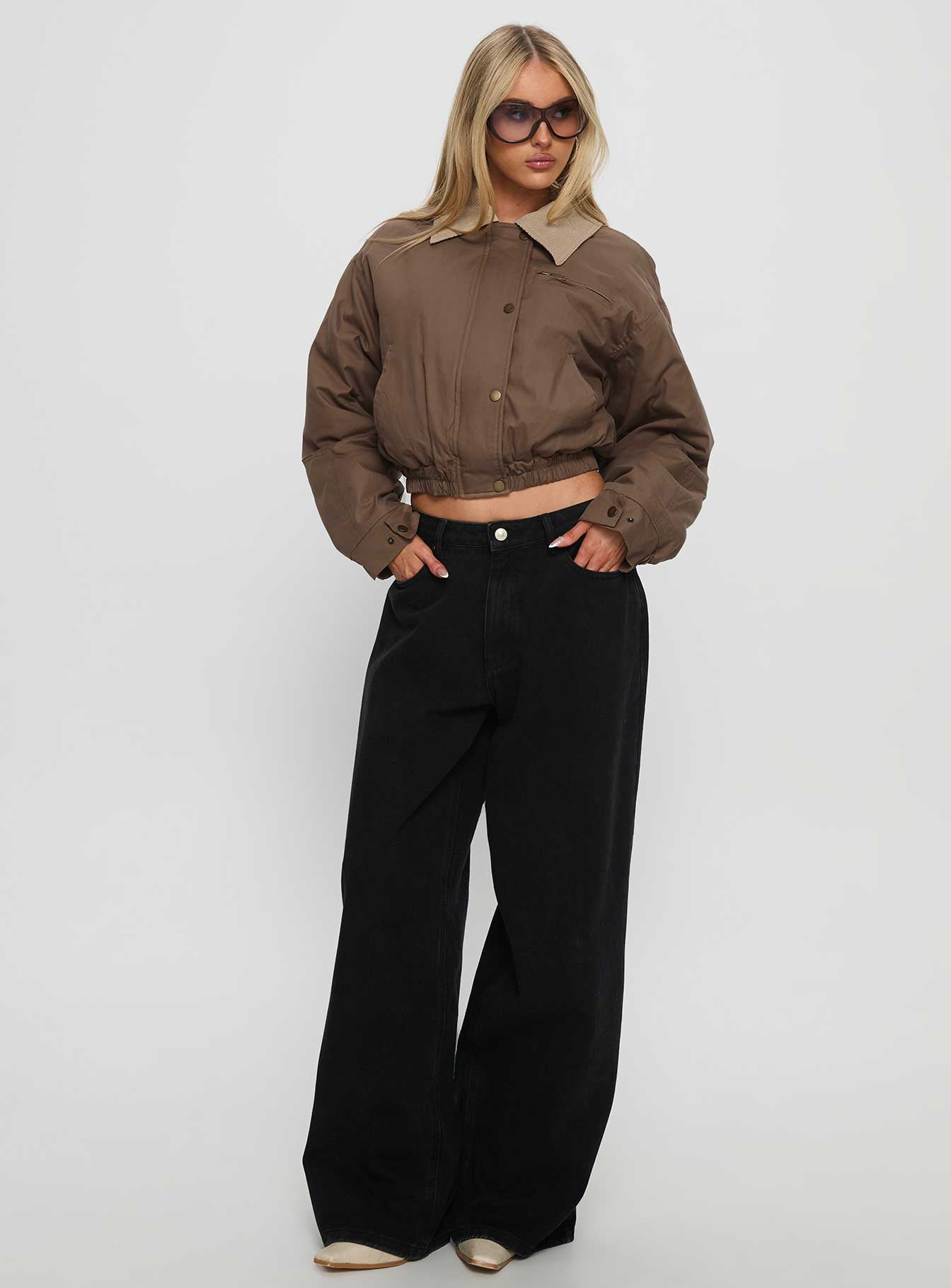 Fateful Collared Jacket Brown - Image 3