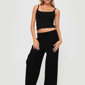 Talanie Knit Pants Black