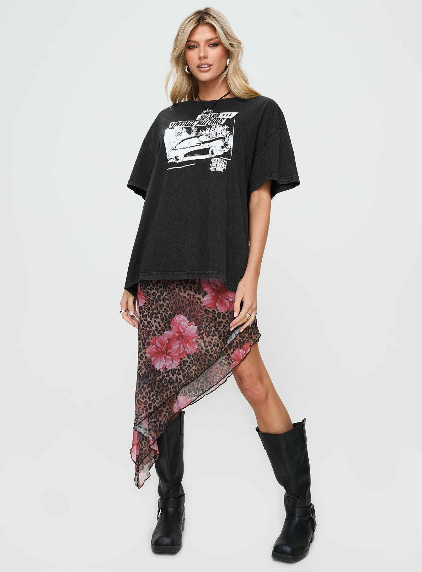 Electric Vintage Oversized Tee Black - Image 3