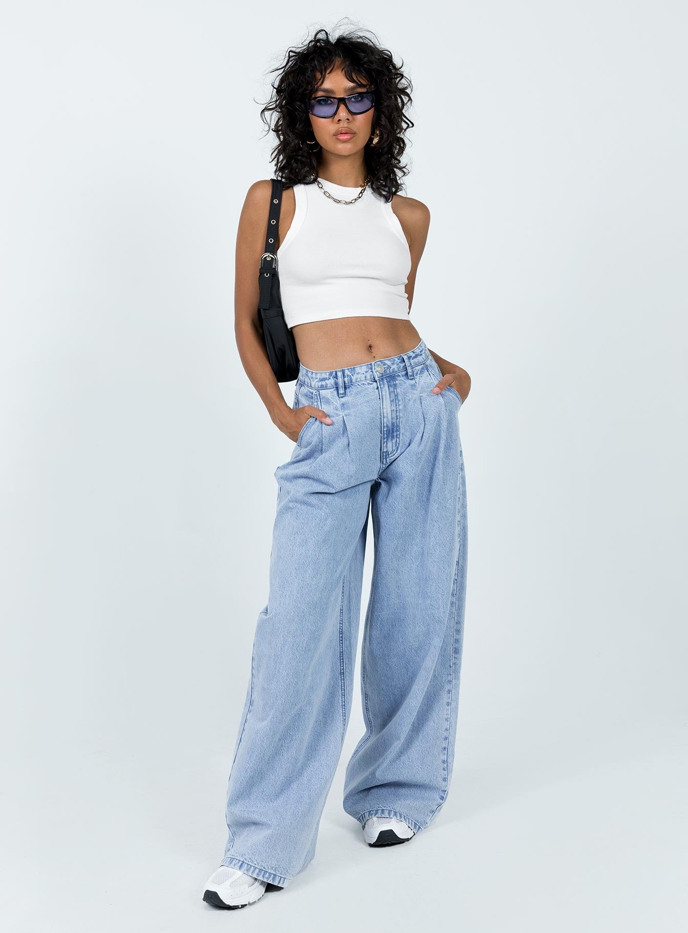 Bakali Wide Leg Jeans Light Wash - Image 2