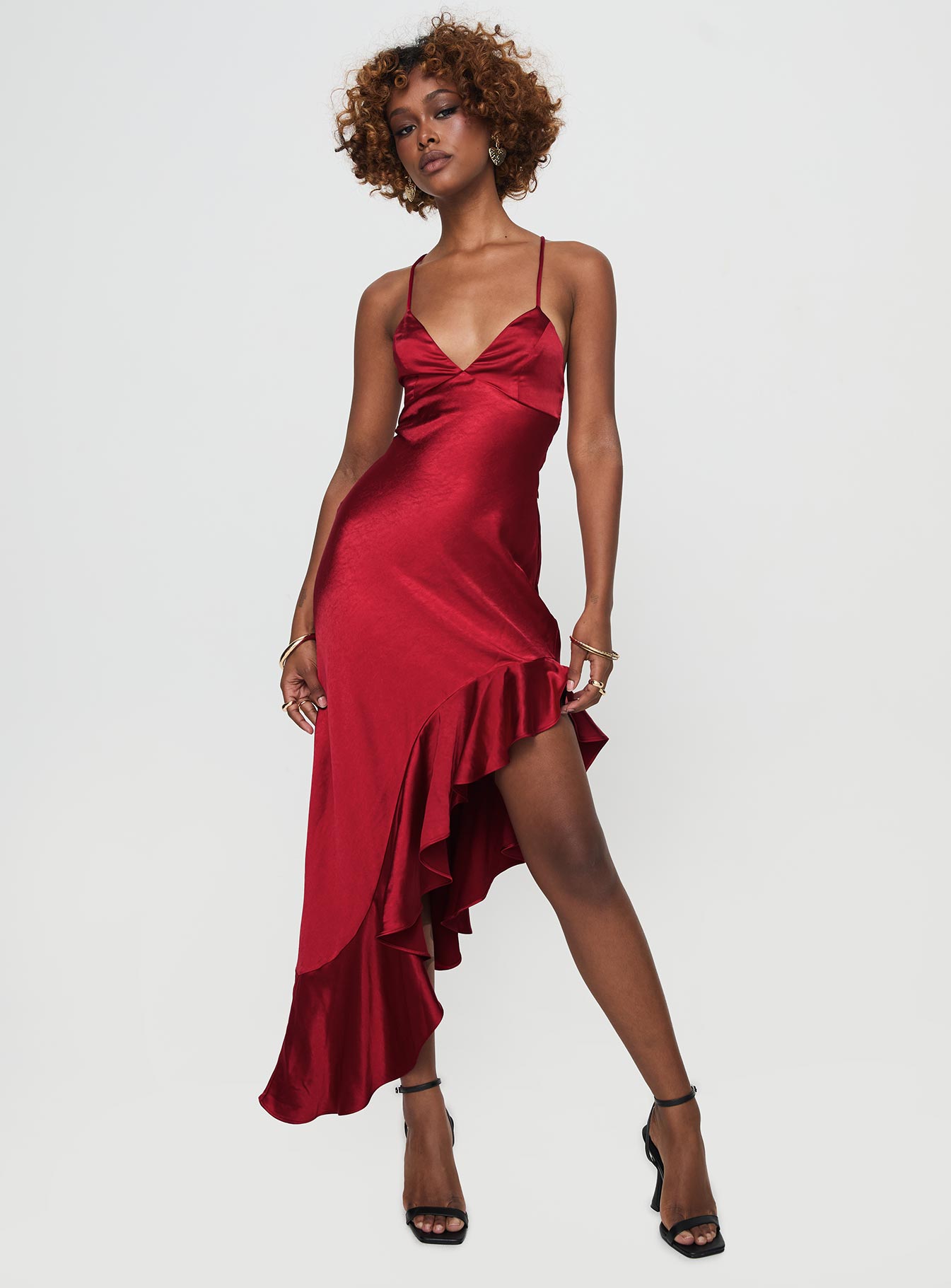 Casen Maxi Dress Red - Image 3