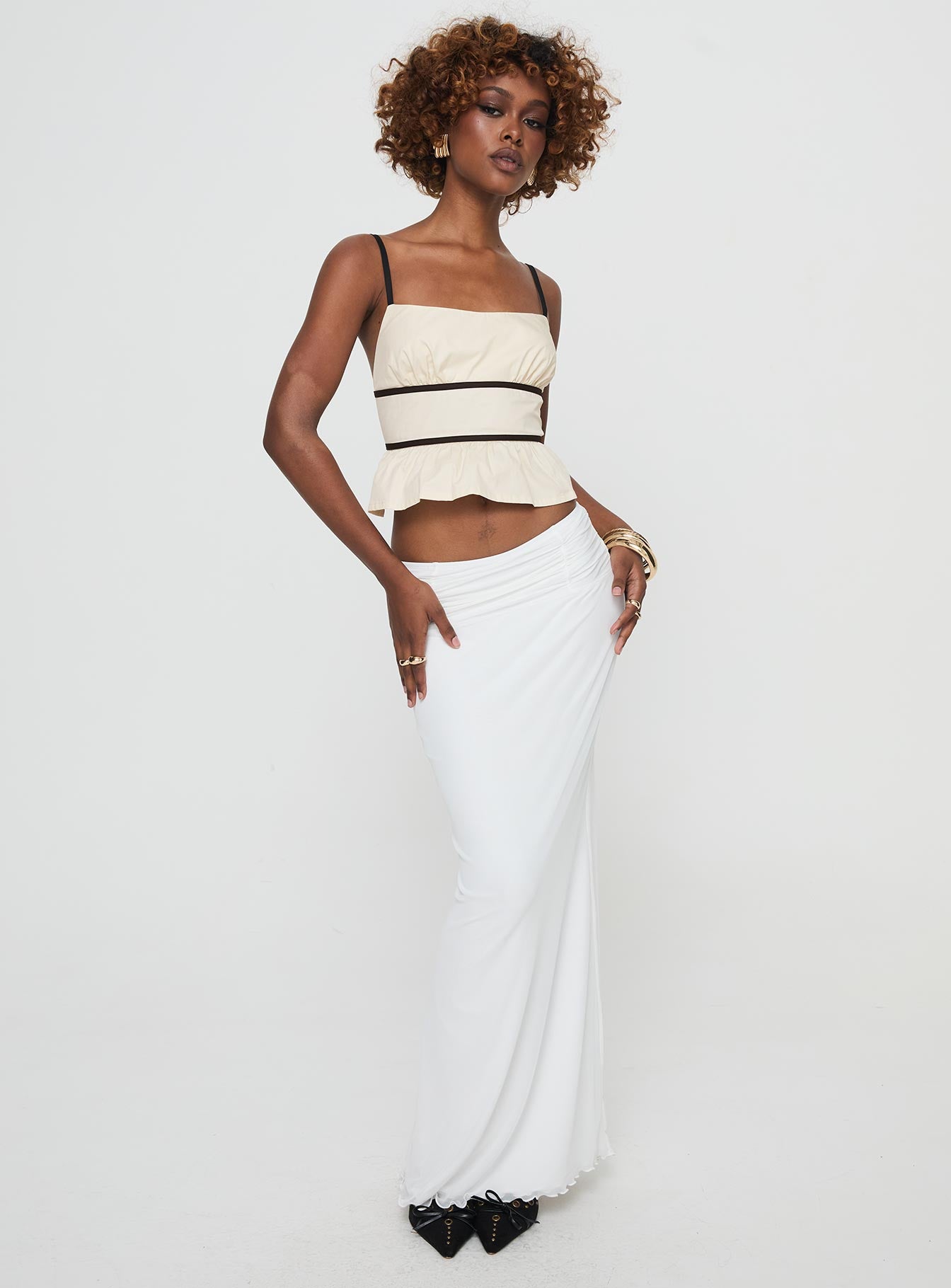 Meredith Maxi Skirt White - Image 3