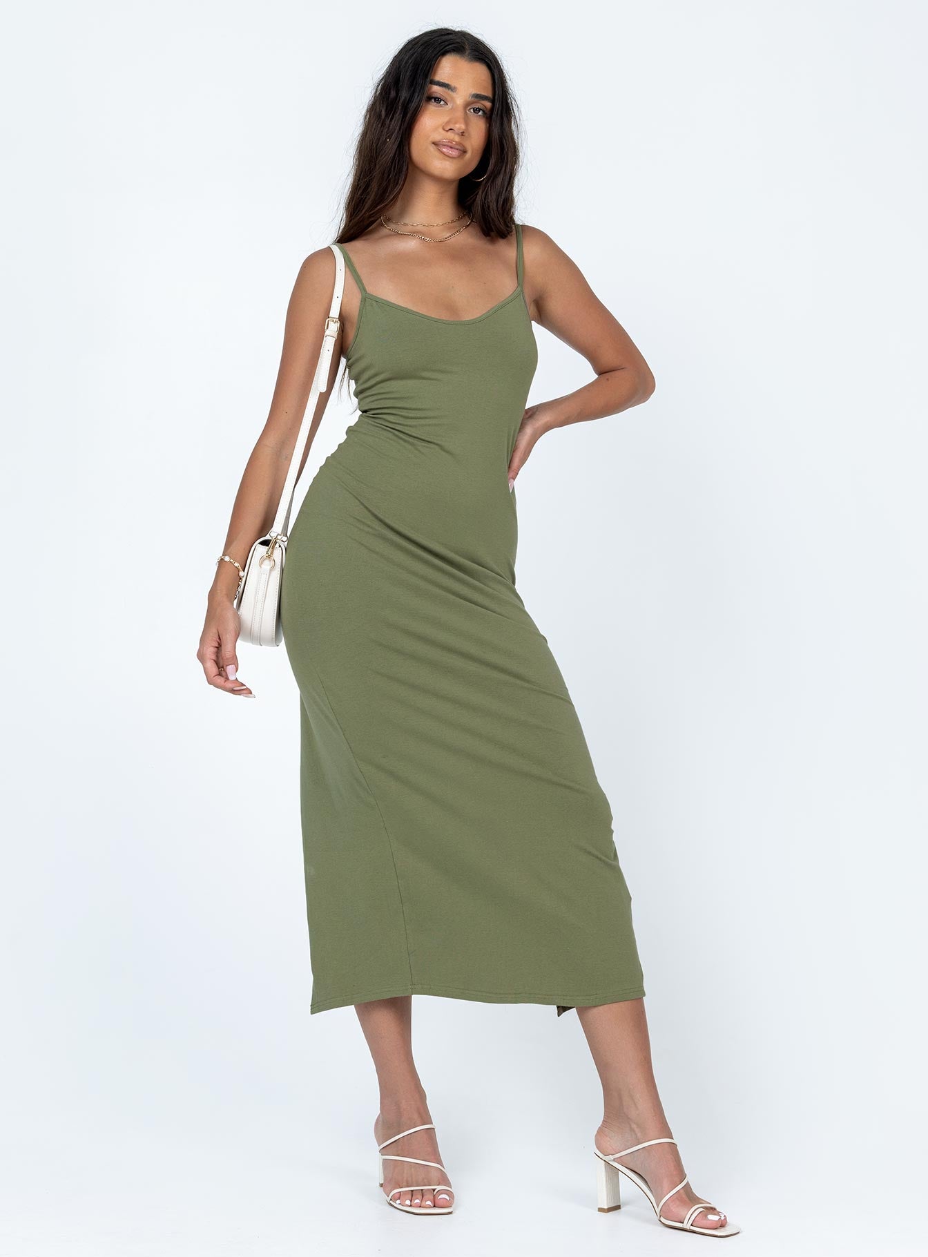 Jesy Maxi Dress Khaki - Image 2