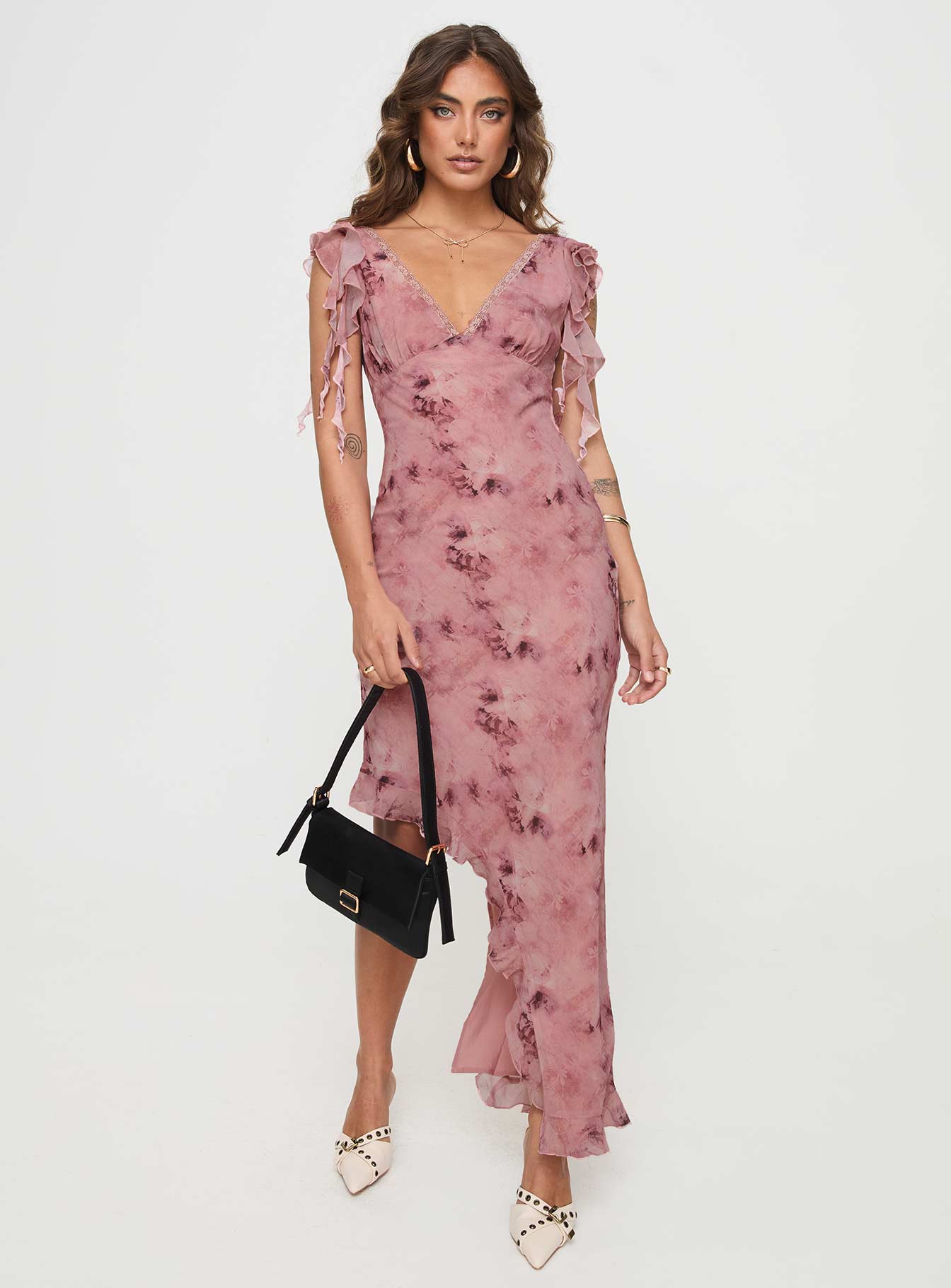 Vestige Midi Dress Pink - Image 3