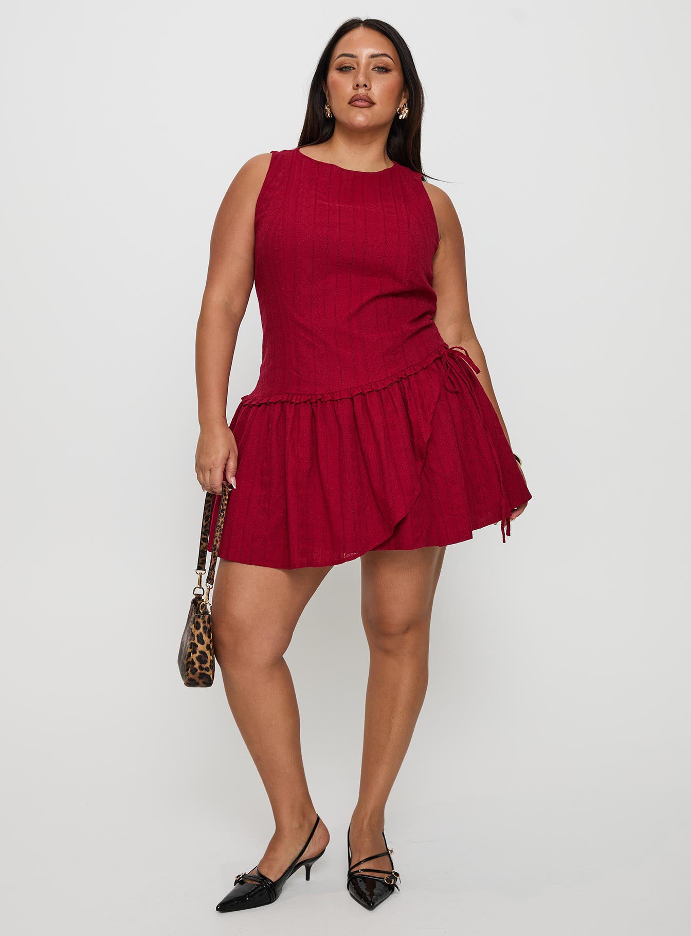 Cosie Mini Dress Red Curve - Image 3